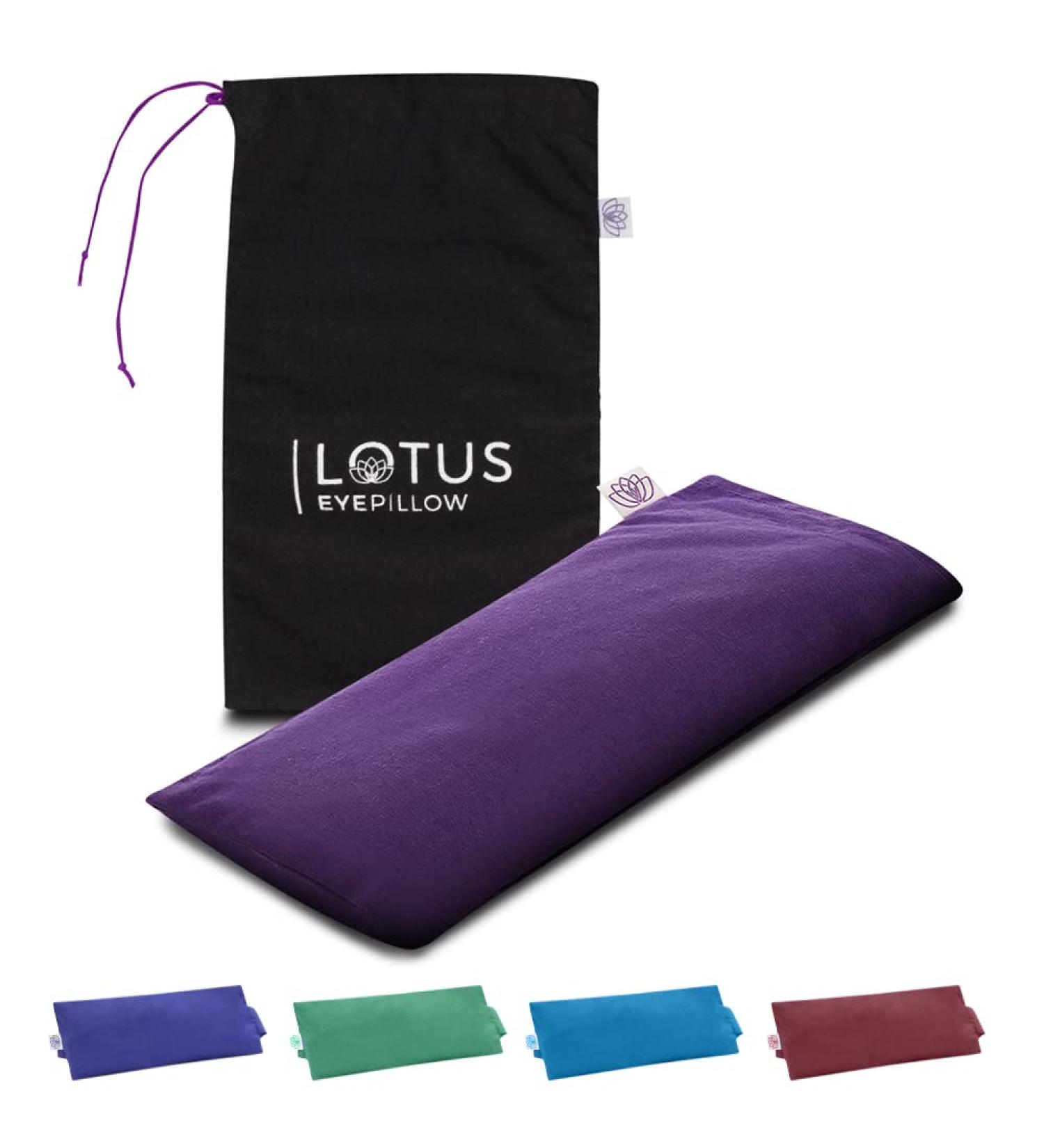 Lotus Weighted Lavender Eye Pillow - Aromatherapy Sleep Mask for Headache Relief and Relaxation - Buy Online on GoSupps.com