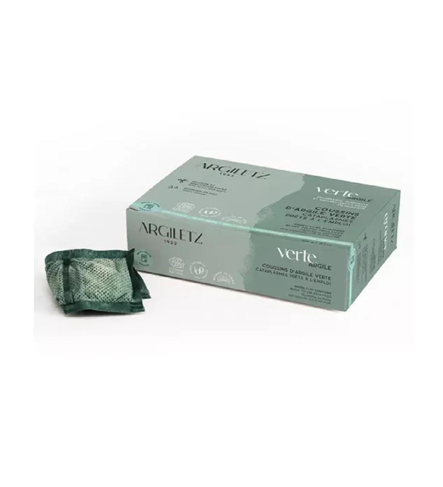 Argiletz - Coussin Argile Verte 36 Alv oles Cataplasme Pr t L Emploi Soin pour Corps Relaxant Muscles Fatigu s Zones Sollicit es Tissu Hypoallerg nique Soin Externe Pratique