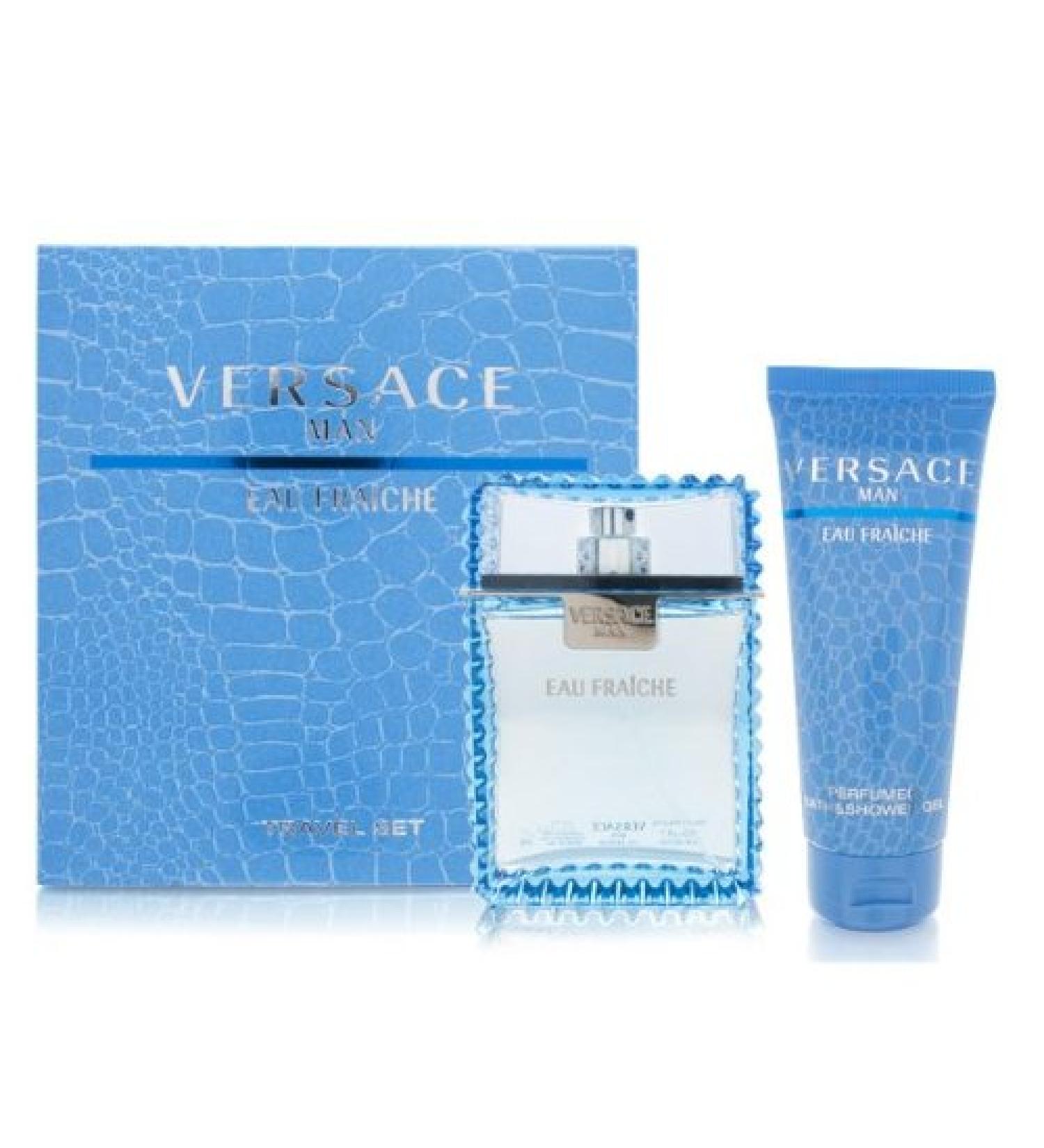Versace Eau Fraiche Men Gift Set (Eau De Toilette Spray, Perfumed Bath and Shower Gel)