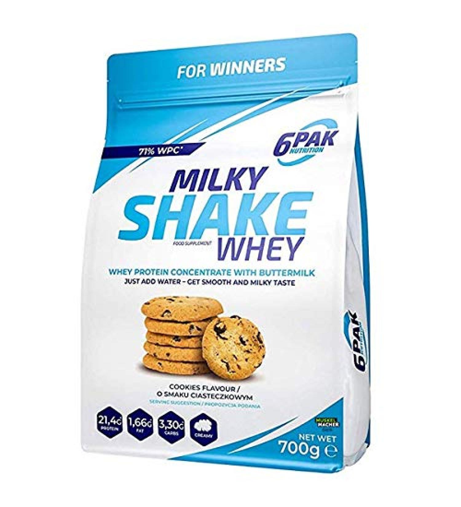 6Pak Milky Shake Whey Protein Buttermilk Concentrate 300g - Cookies Flavor