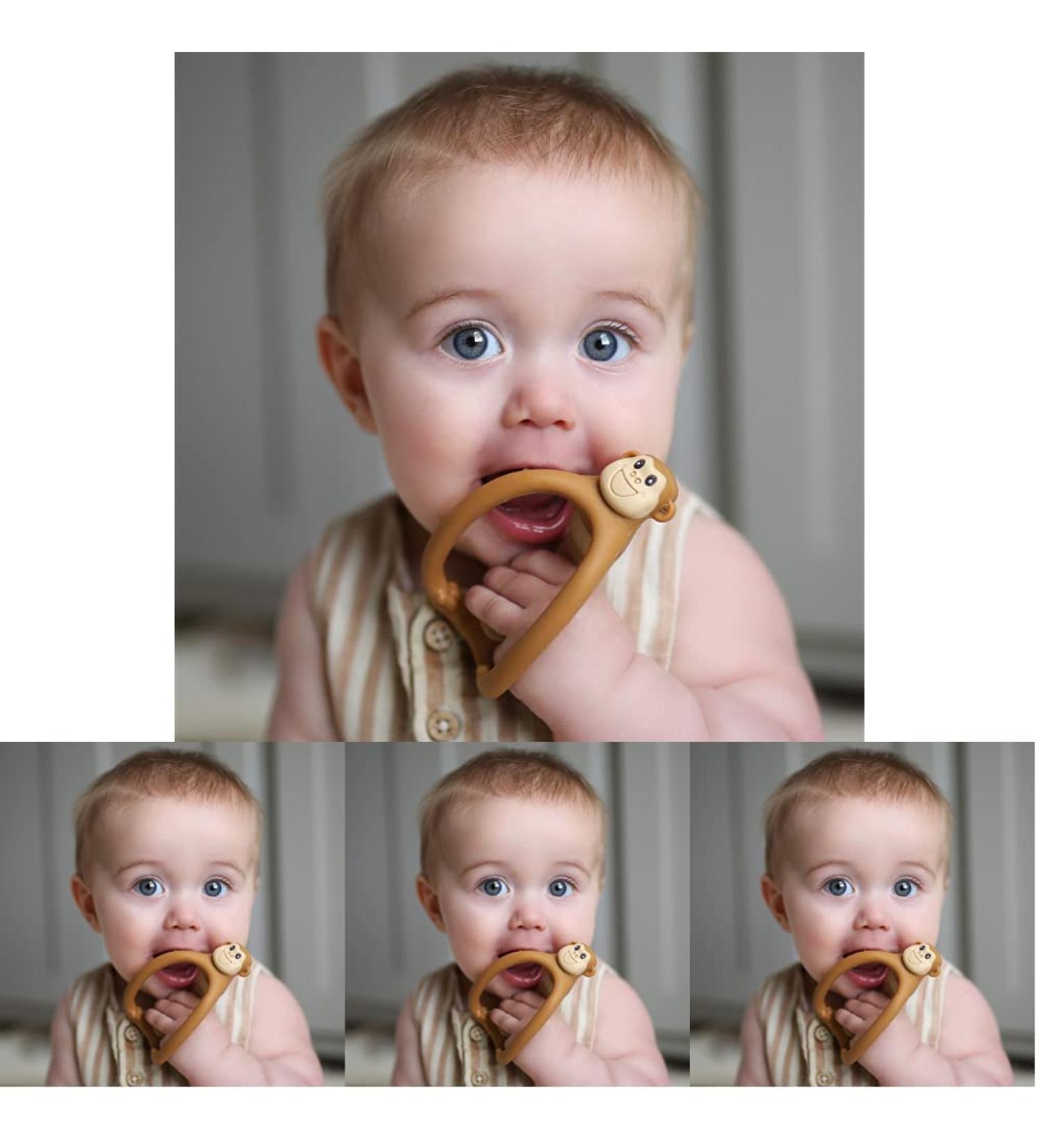 Nuby 100% Silicone Loopals Easy Grip Loopy Legs Teether: 3M+ Characters Vary Multi (Pack of 4) - Buy Online on GoSupps.com
