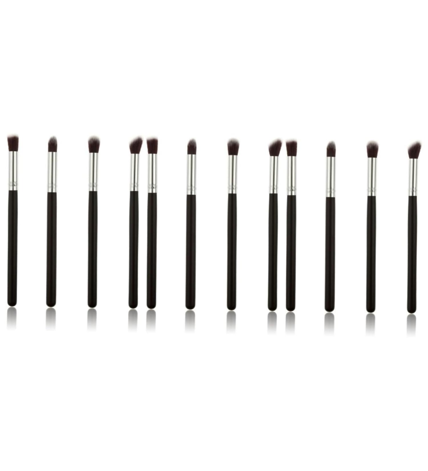 Baluue 12 Pcs Eye Make-up Brush Kit Eye Shadow Brushes Lip Scrubber Brush Makeup Brush Lip Scruber Black - Buy Online on GoSupps.com