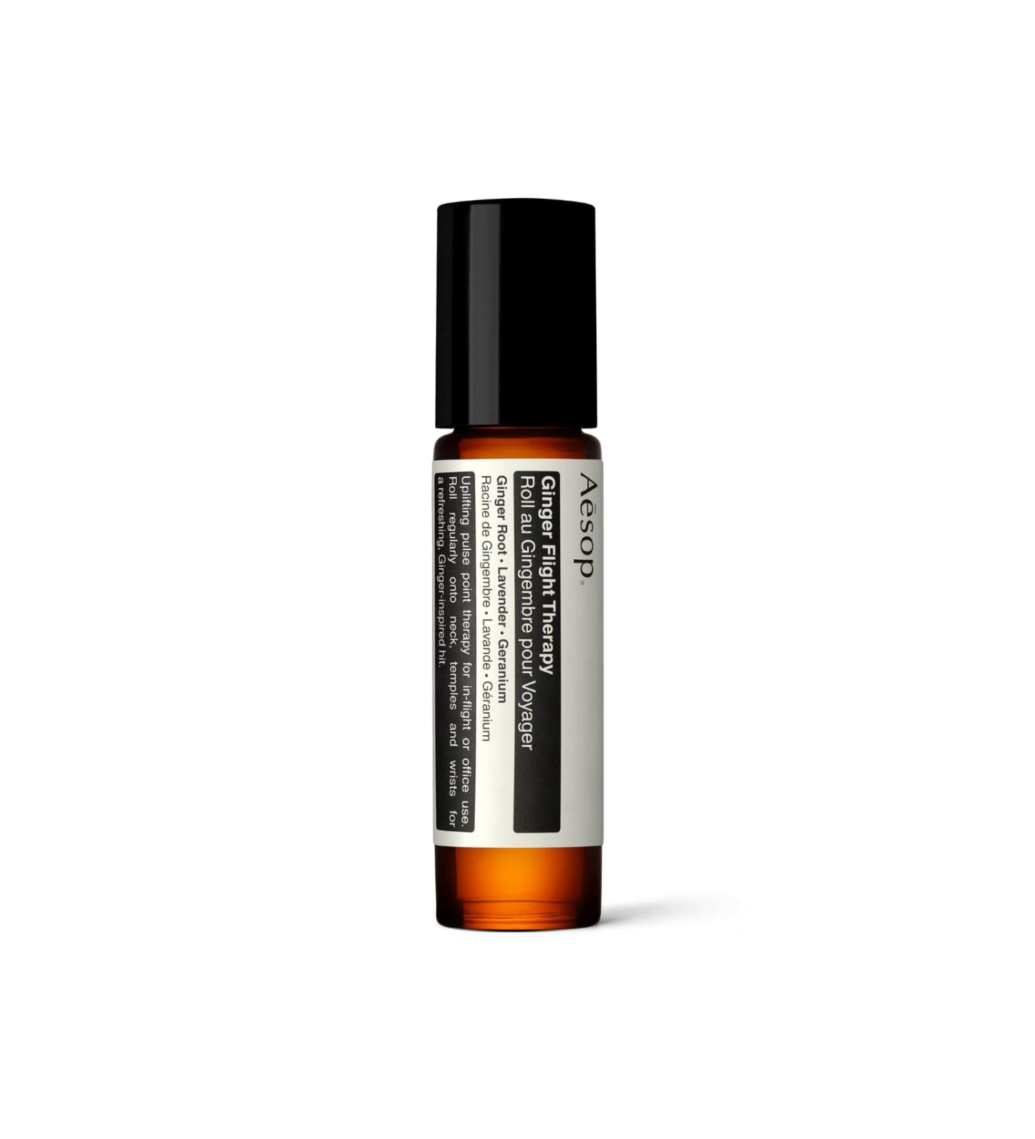 Aesop Ginger Flight Therapy | Aromatic Anti-Nausea Calming Pulse-Point Roll-On with Ginger and Lavender Oil | for Travel or Daily Use | 0.3 fl oz - Buy Online on GoSupps.com