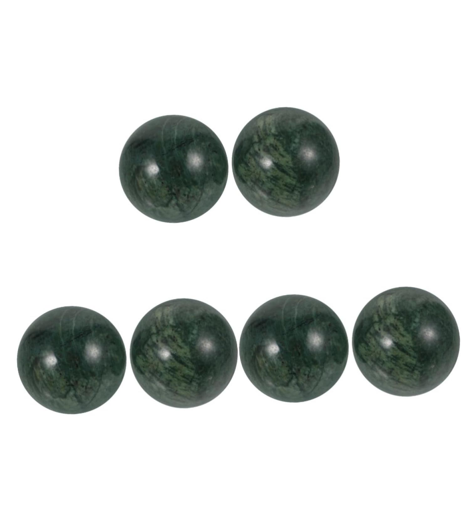 Magiclulu Jade Massage Balls - 6 STK Fitness Handball Tool for Adults | Hand Massage Devices for Wrist Relief | Green 4.00x4.00cm - Buy Online on GoSupps.com