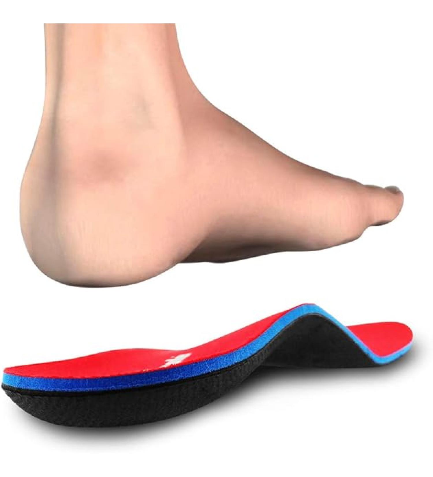 Orthotic Arch Support Shoe Inserts for Flat Feet & Plantar Fasciitis - A-Red - Mens 6-6.5  Womens 8-8.5 - 9.84 Inch - Buy Online on GoSupps.com