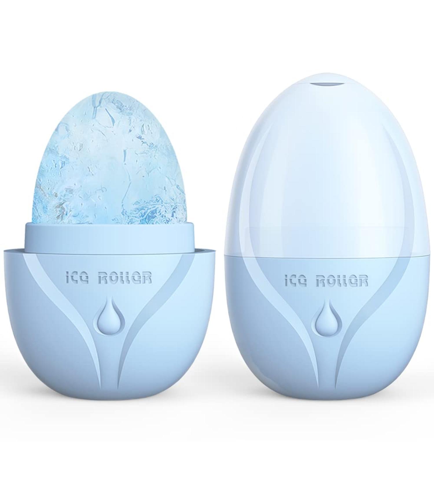 Rupifow Ice Roller for Face, Eyes, and Neck | Brighten Skin, Shrink Pores | Ice Face Roller with Reusable Silicone Ice Mold | Skin Roller for Face Care, Gua Sha & Massager (Blue) - Buy Online on GoSupps.com