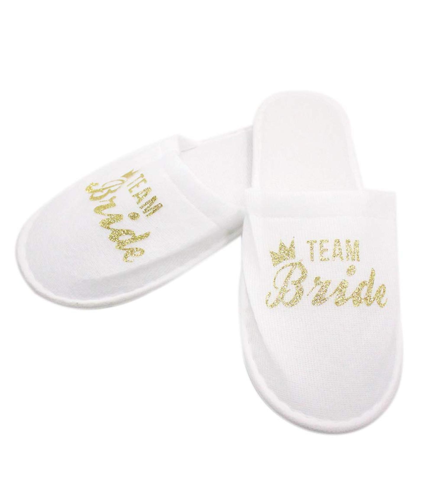Hotel Disposable Slippers for Bridal Weddings - Stylish Bridesmaid Slippers for Pajama Parties & Decorations - Buy Online on GoSupps.com