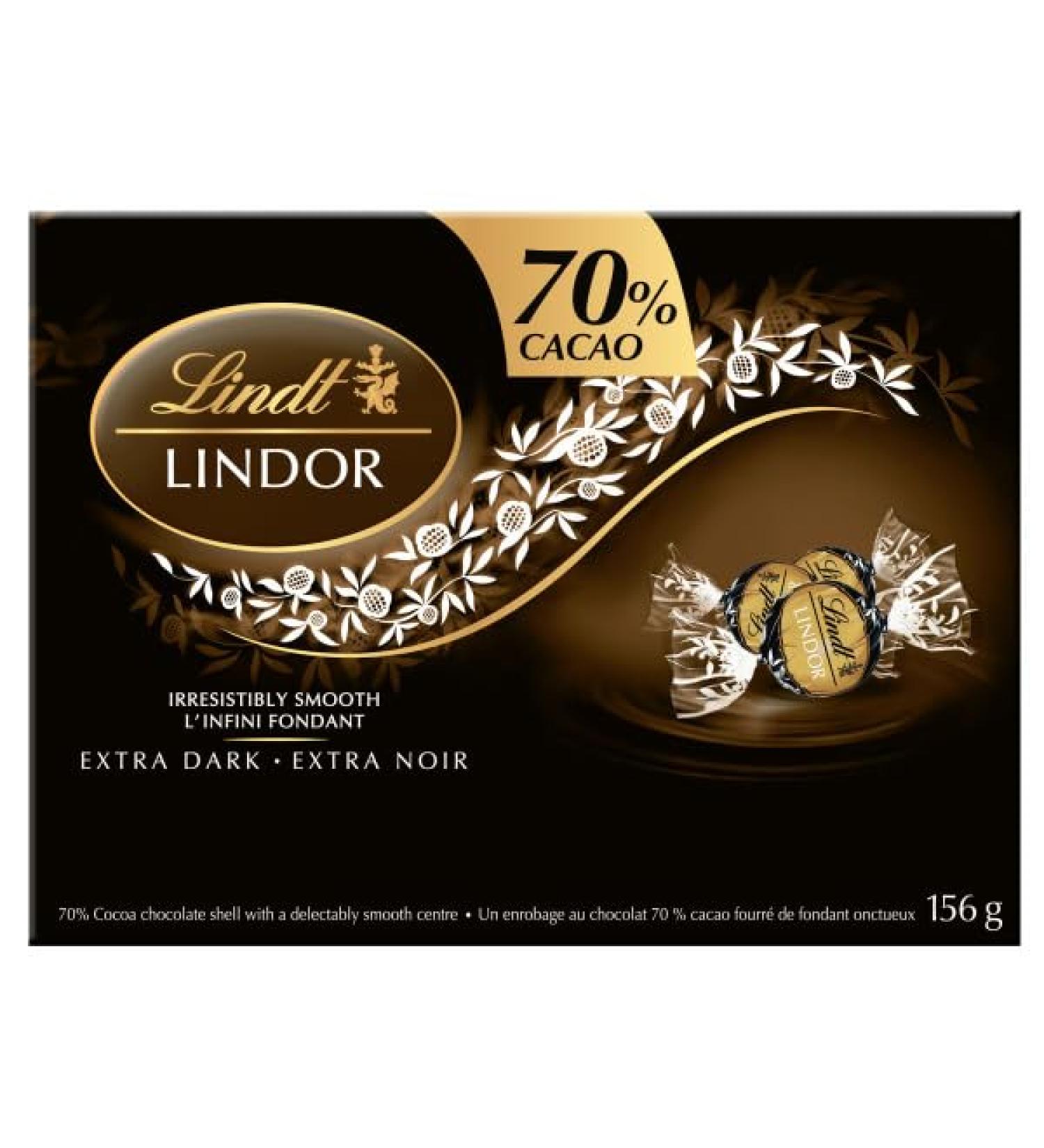 Lindt LINDOR 70% Cacao Dark Chocolate Truffles Gift Box 156 Gram Box Chocolate Gift Box Perfect for Gifting - Buy Online on GoSupps.com