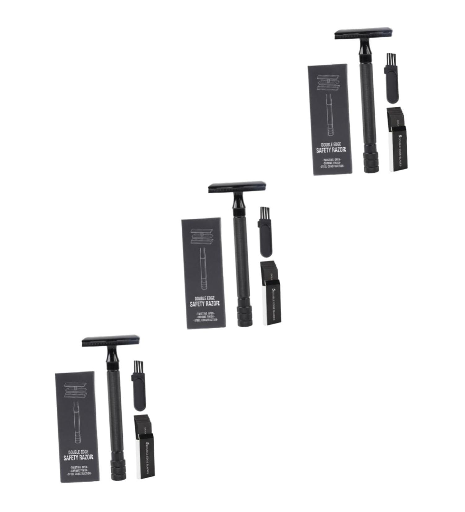 3 Sets Manual Shaver - Classic Beard & Hair Razor for Precision Shaving | International Shipping Available - Buy Online on GoSupps.com