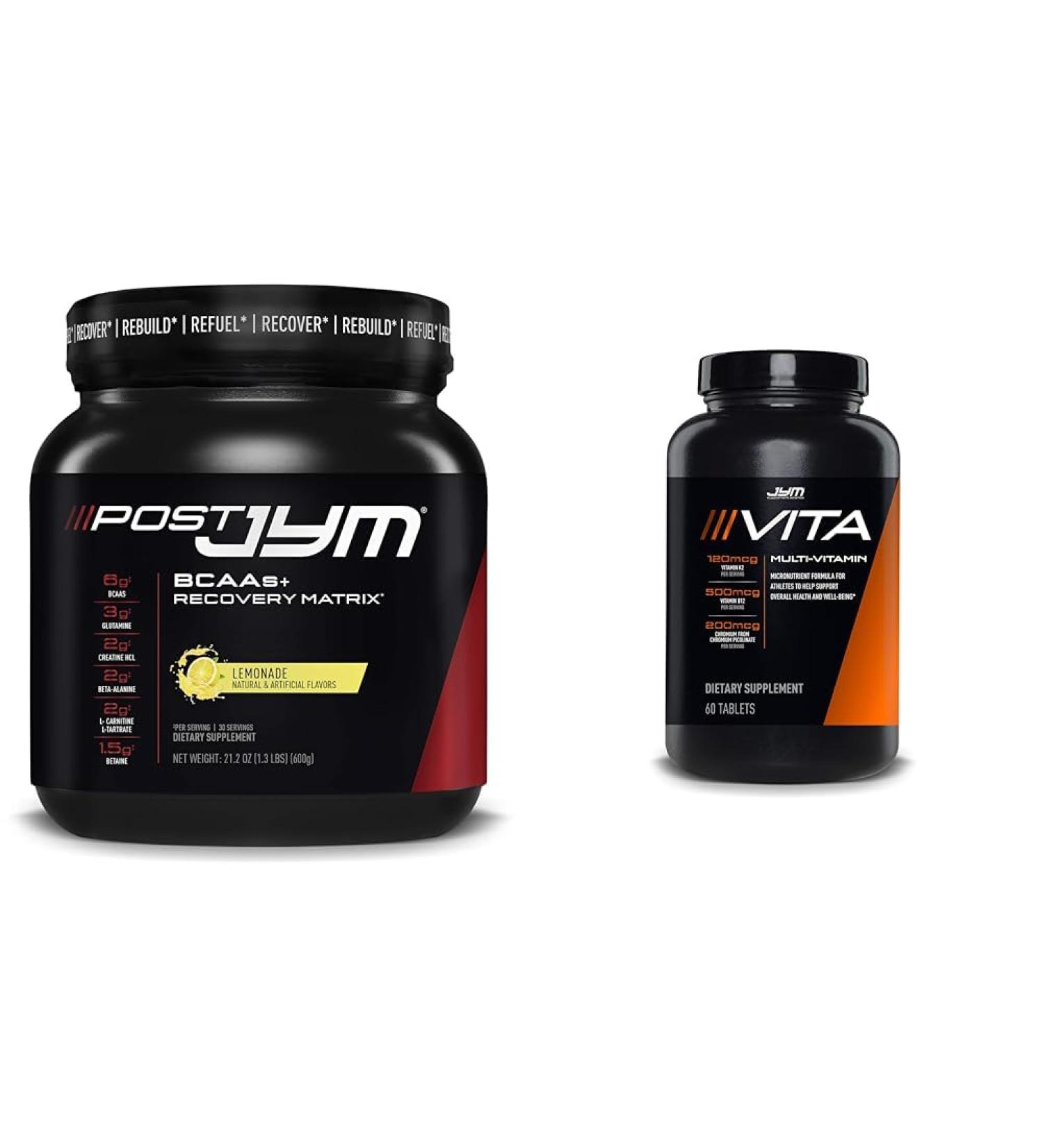 Post JYM Active Matrix - Lemonade & Vita JYM Multivitamin 60 Tablets Sports Recovery Bundle - Buy Online on GoSupps.com