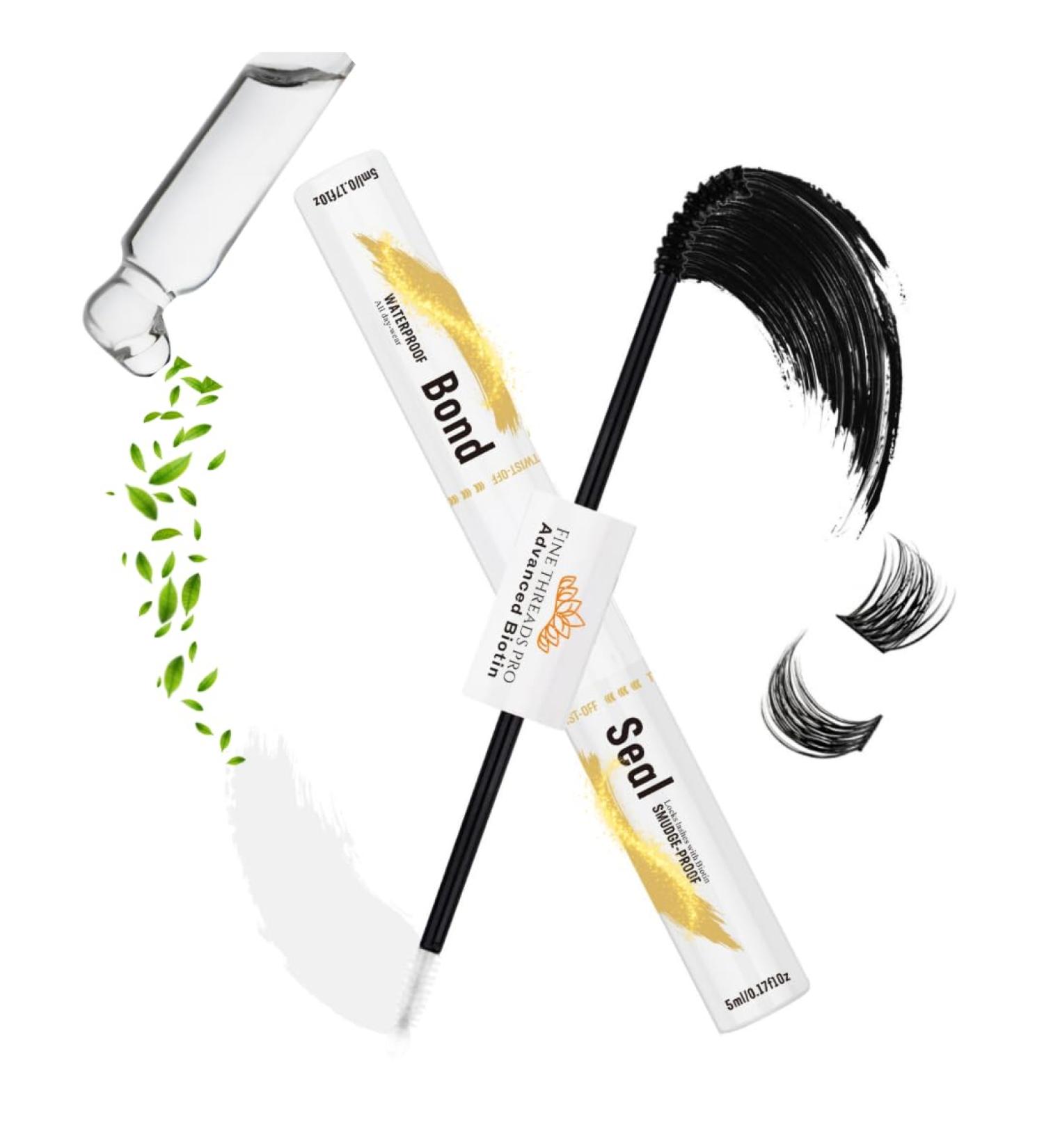 2 in 1 Advanced BIOTIN Eyelash Glue - 72HR Strong Hold Waterproof Latex-Free Non-Toxic for DIY Lash Extensions - Buy Online on GoSupps.com