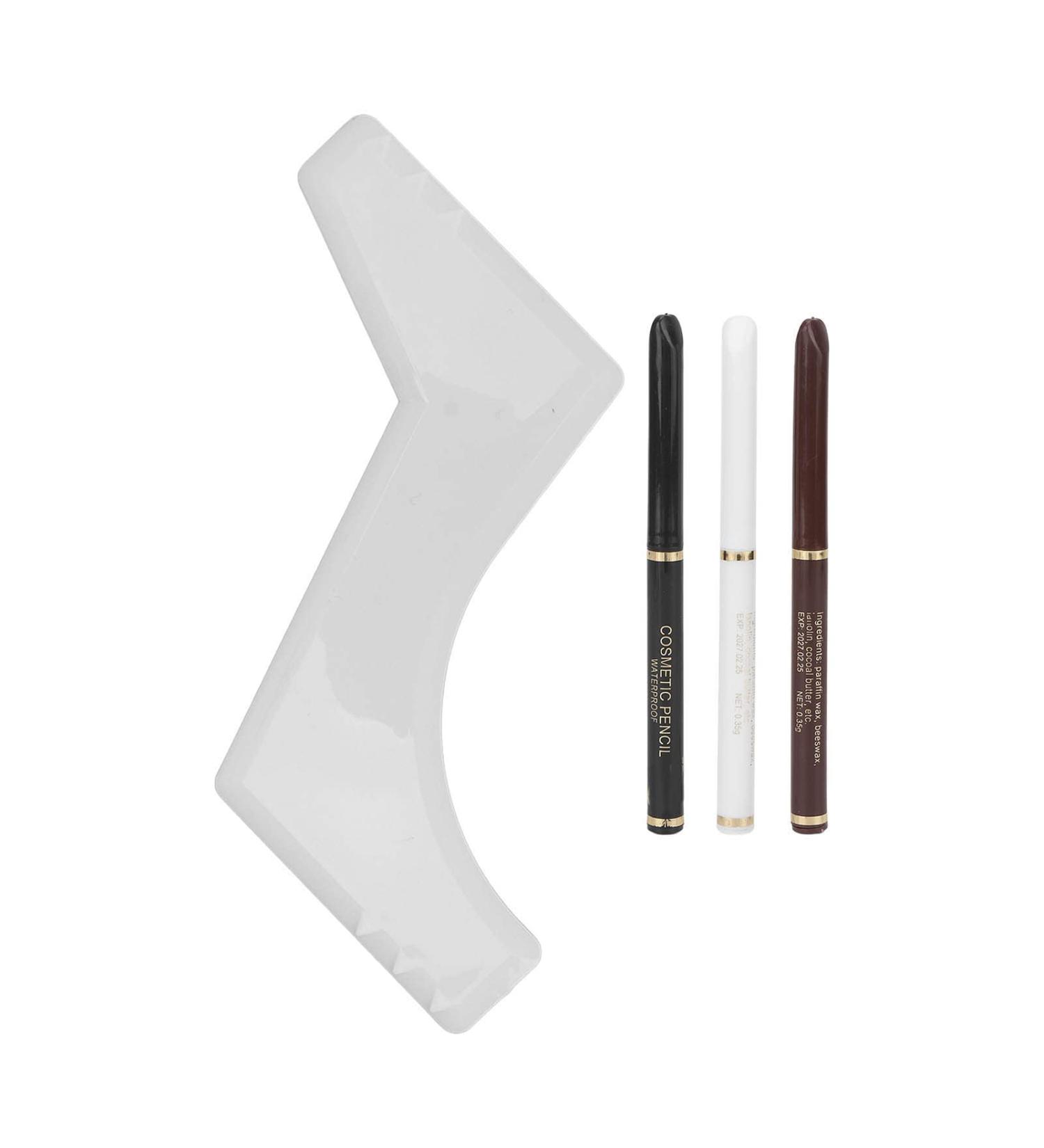 ACOGEDO 4Pcs Men Waterproof Beard Pencil Filler Kit with Long Lasting Beard Fountain Pen and Shape Guide Template for Perfect Beard Lines - Buy Online on GoSupps.com