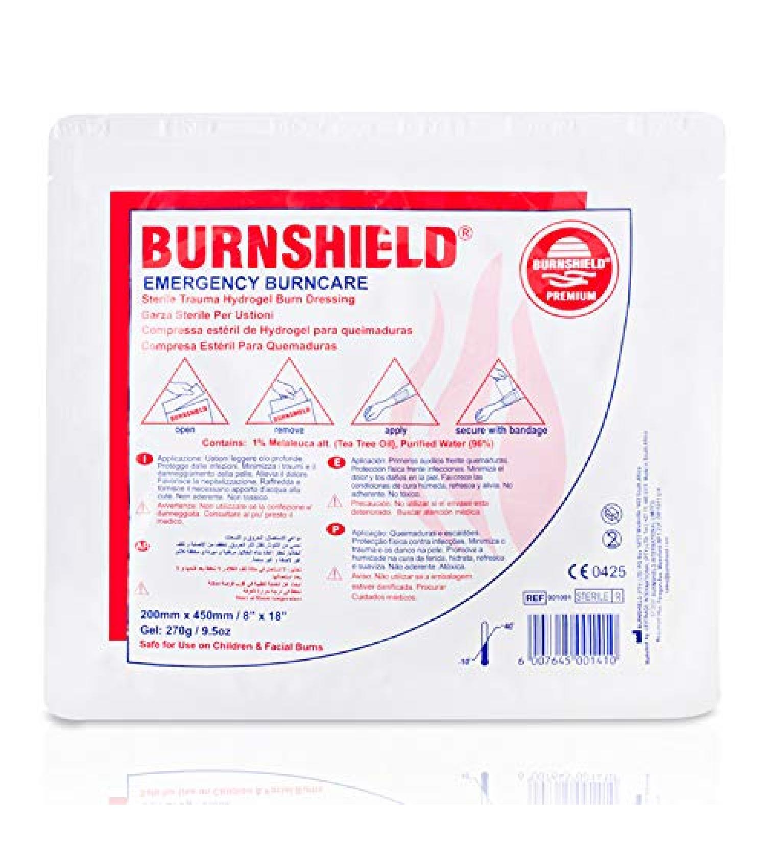 LEINAWERKE 41082 BURNSHIELD face mask 20 cm x 45 cm 1 pc.