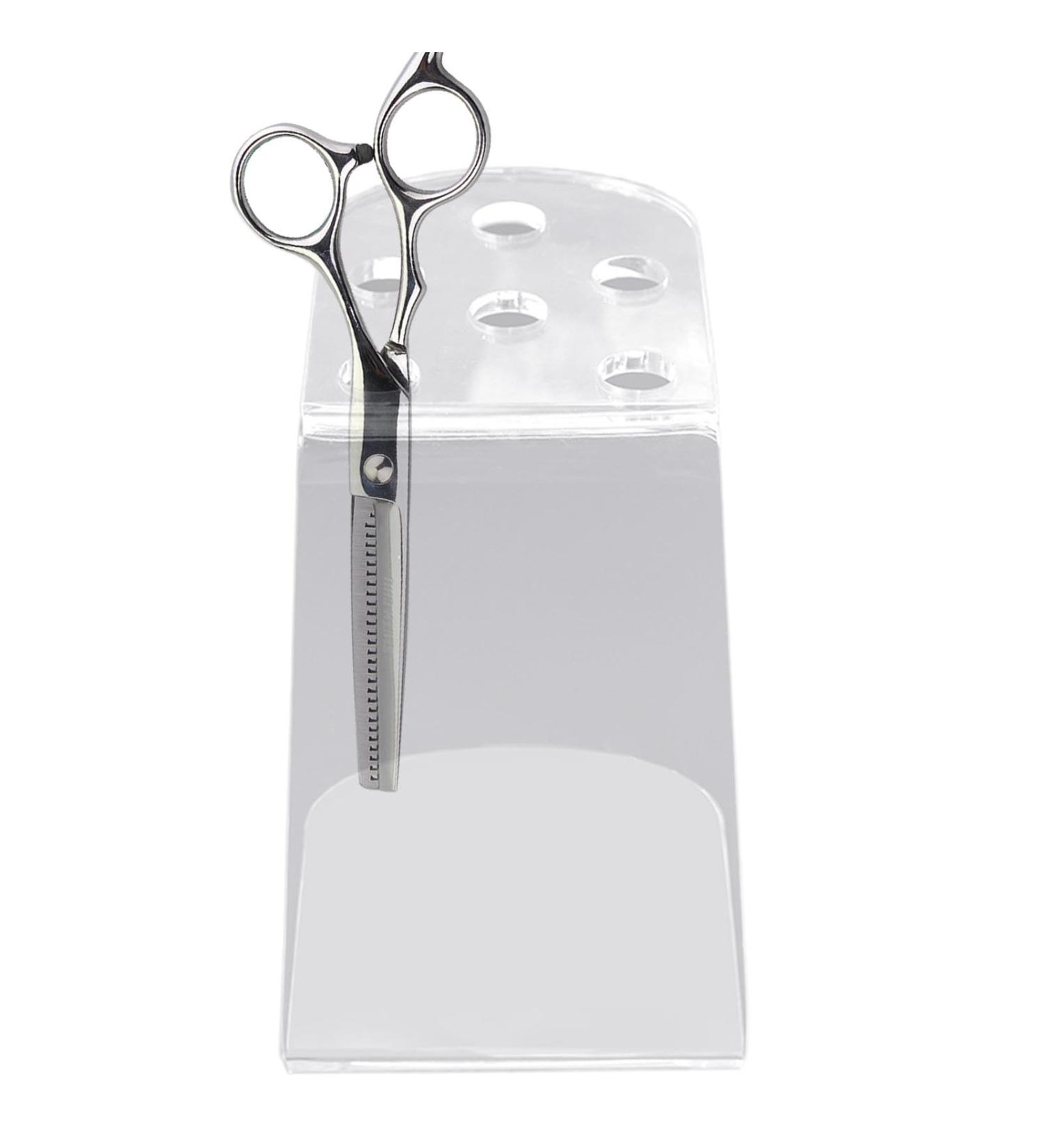 Scissors Holder for Groomer - Acrylic Salon Scissors Holder Groomer Scissors Rack 6- Clear Combs Storage Desktop Organizer for Stylists for Barber Shop Home - Buy Online on GoSupps.com