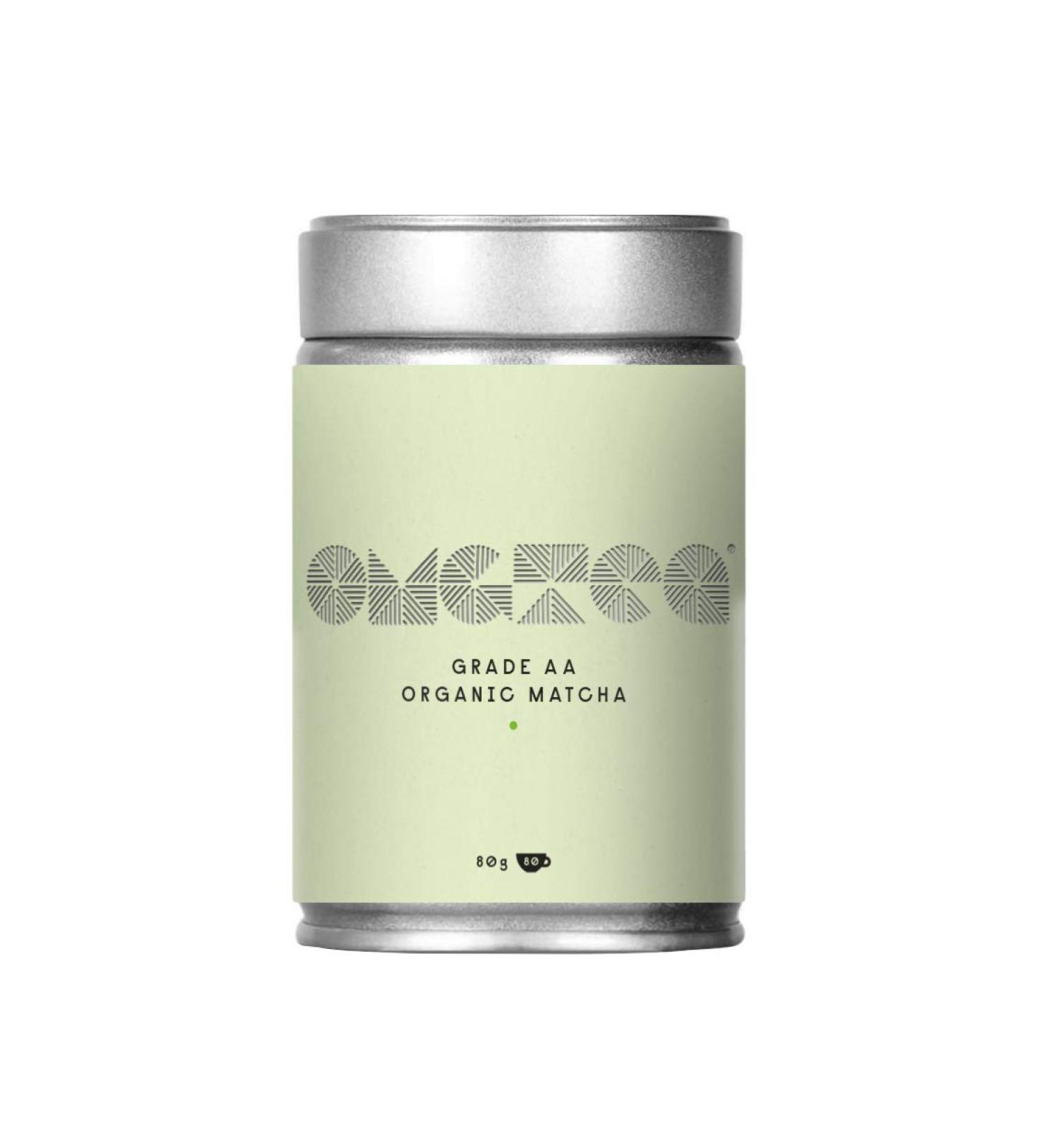 OMGTEA Organic Matcha Green Tea Powder - Premium Japanese AA Grade Matcha 80g tin - Great Taste 2019 - Perfect for Tea Latte Smoothies Ice Cream - Increase Energy & Focus - Buy Online on GoSupps.com