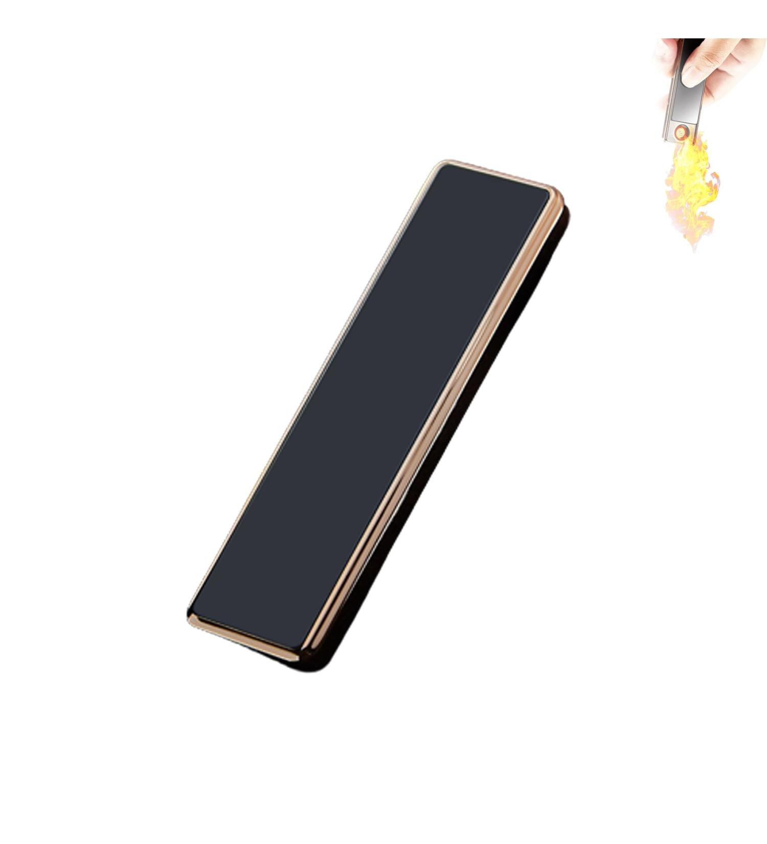 Windproof USB Arc Lighter USB Rechargeable Lighter Slim Profile Coil Lighter Plasma Dual Arc Lighter Windproof Flameless Lighter (Black) - Buy Online on GoSupps.com