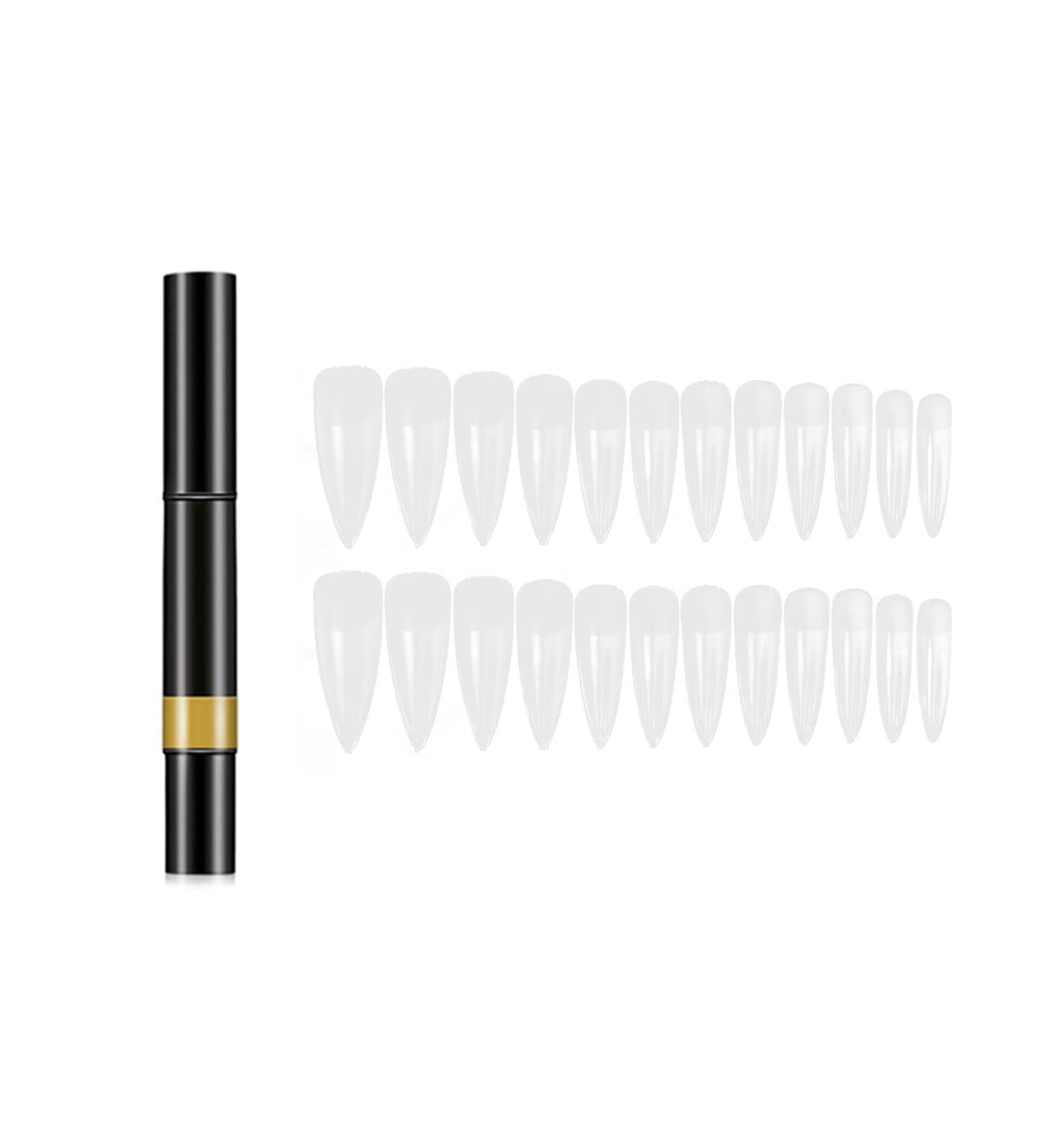 Worparsen Nail Tips Glue Handheld Soak Off UV LED Base Gels Stick Extension Glue Pen Ornament Sticking Solid E - Buy Online on GoSupps.com