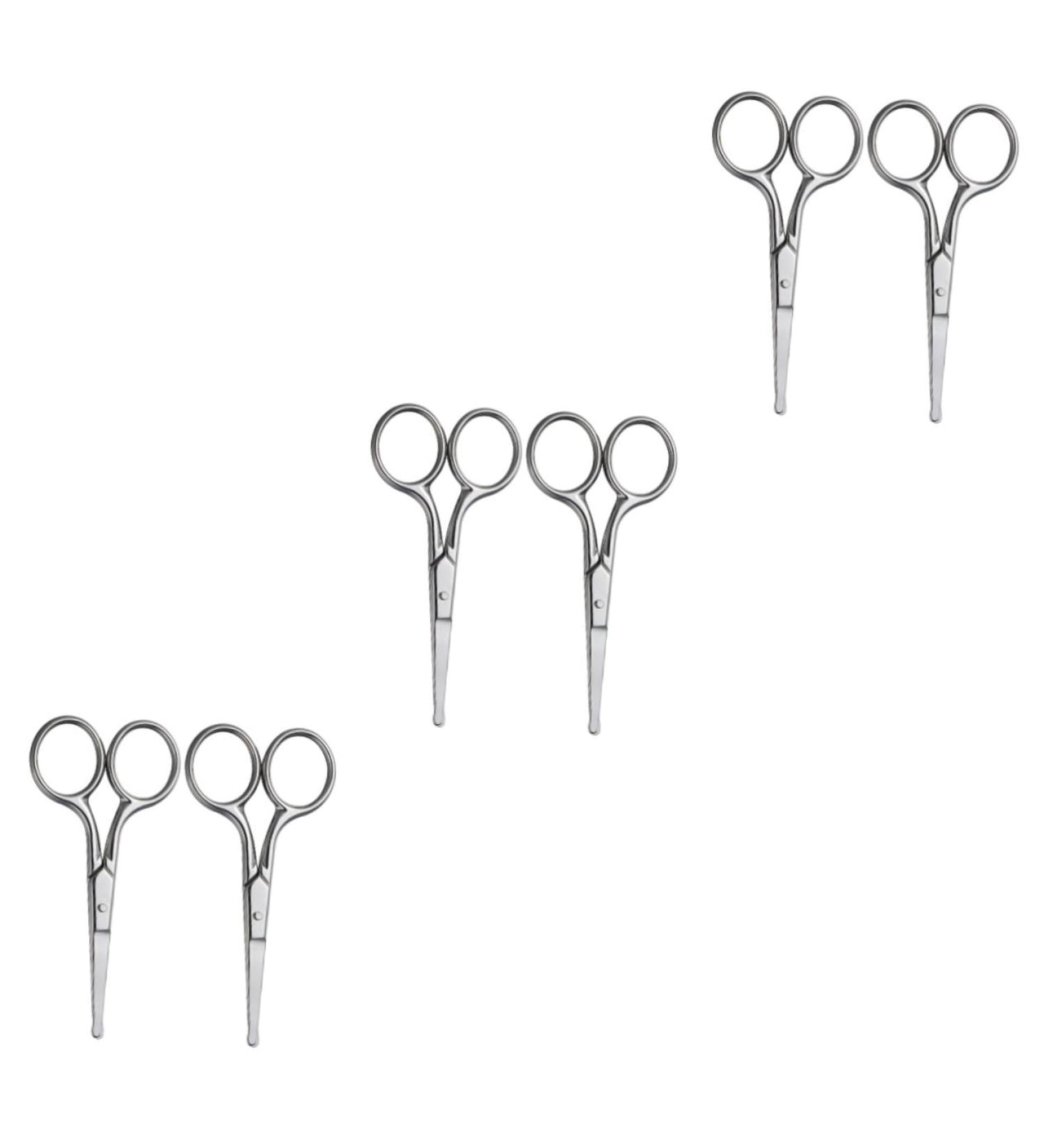 FRCOLOR 6 Pcs Stainless Steel Beauty & Craft Scissors Set - Nose Brow Hair Trimming & Mini Scissors for Pets & Babies - Buy Online on GoSupps.com