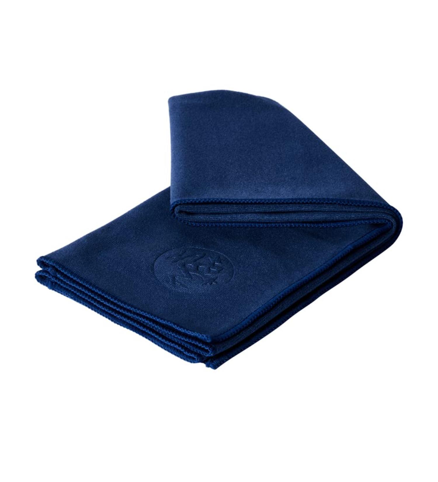 Manduka eQua Yoga Hand Towel - Quick Drying Microfiber | Lightweight & Portable Yoga Accessory - Midnight - Buy Online on GoSupps.com