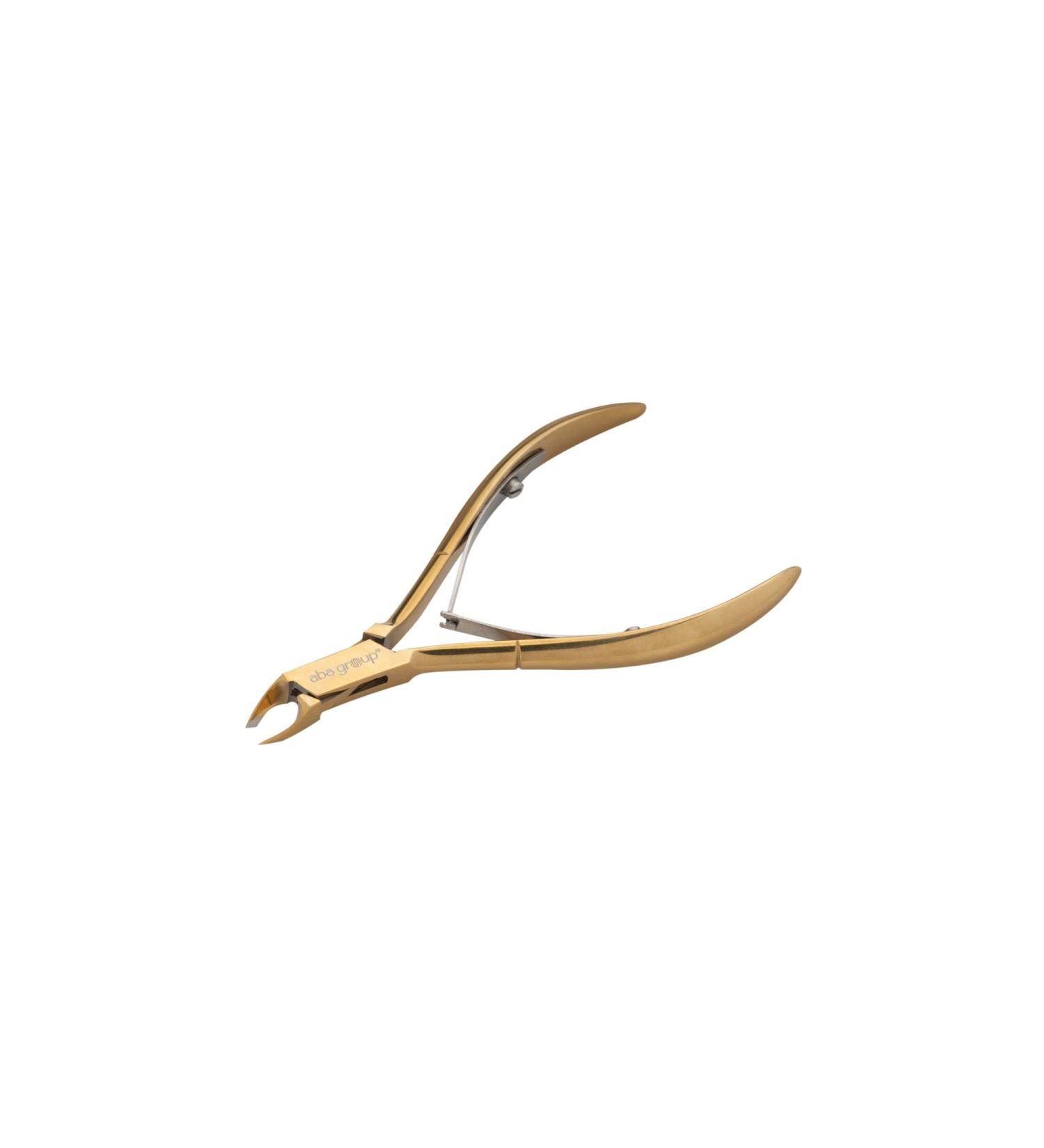 Aba Group Golden Cuticle Nippers with Two Springs 3 mm (1124) Cuticle Cutter Cuticle Nippers Stainless Steel with Sharp and Smooth Cut Fine for Removing Excess - Buy Online on GoSupps.com