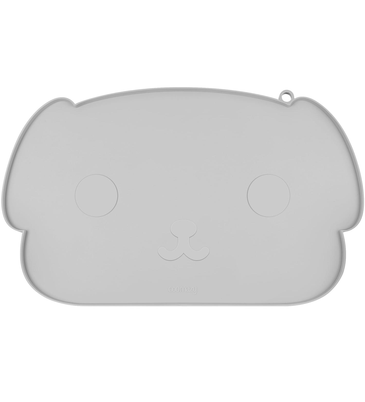 Coomazy Silicone Dog and Cat Food Mat - Waterproof Feeding Mat for Bowls - Grey - Buy Online on GoSupps.com