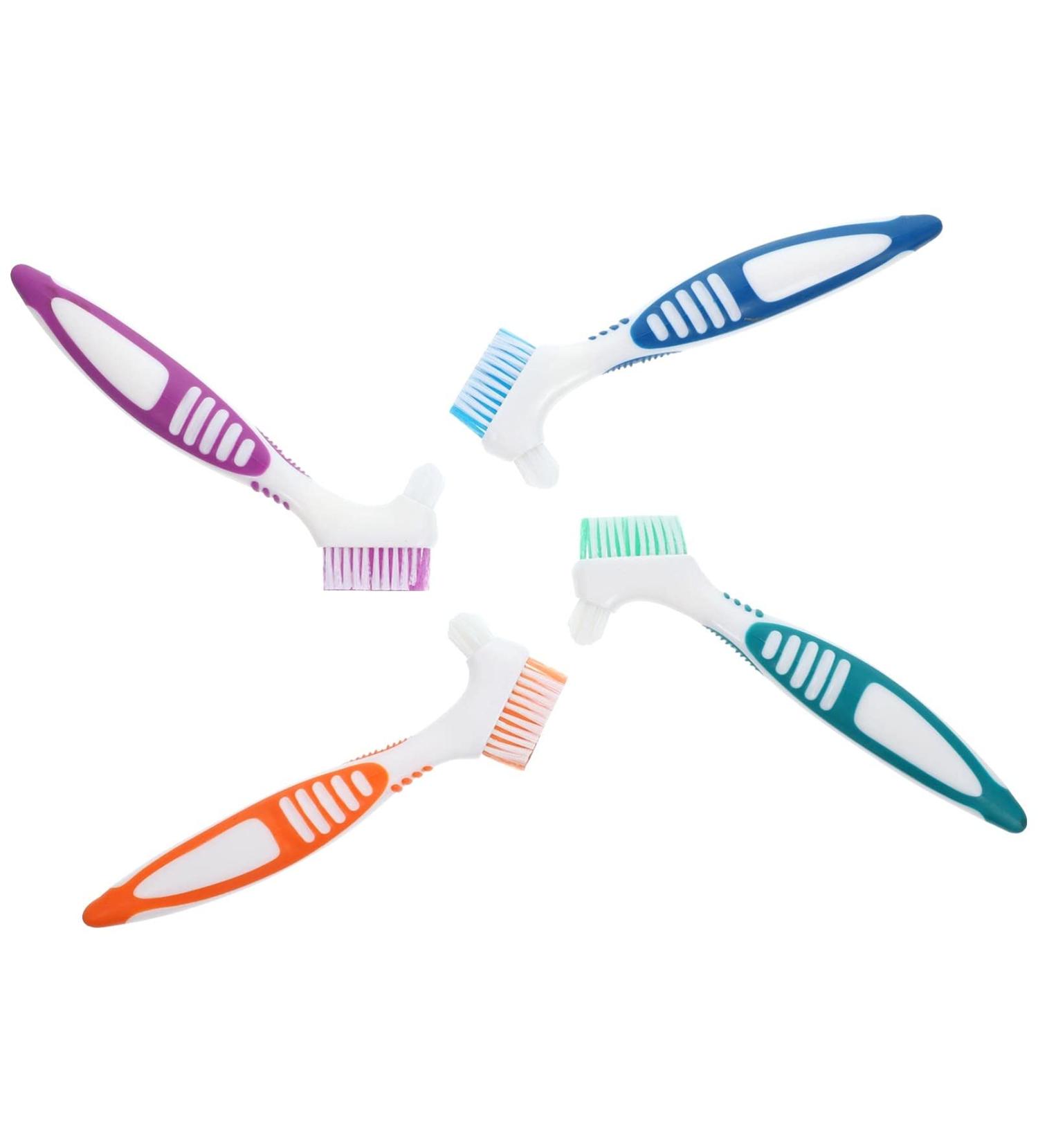 Healvian Double-Sided Toothbrush for Dentures - 20 STK Prosthesis Cleaning Brush - Effective False Teeth Care Tool - Buy Online on GoSupps.com