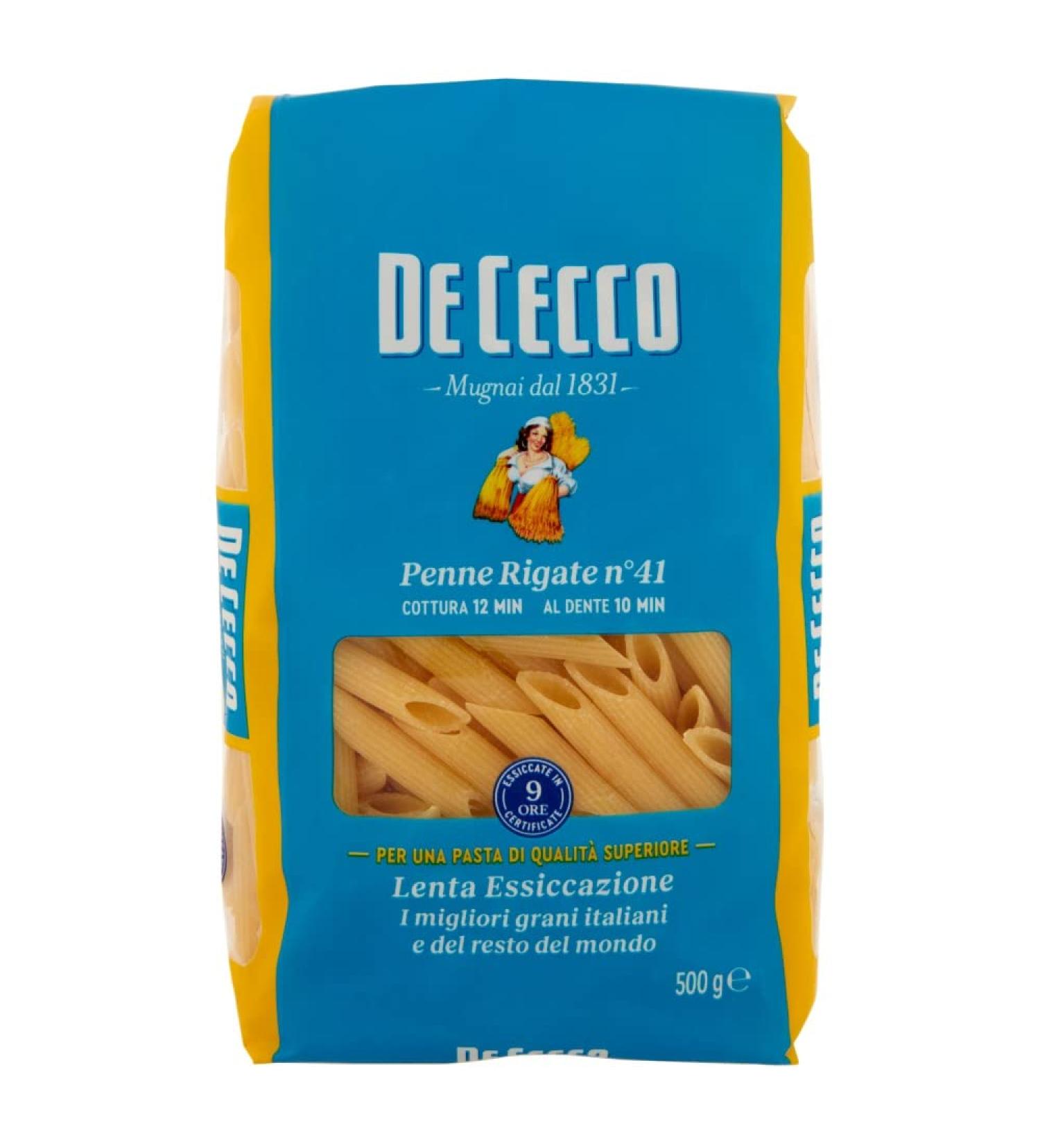 Italian Gourmet E.R. Pack of 10 De Cecco 100% Italian pasta Penne rigate No. 41 500g + Italian Gourmet Polpa 400g - Buy Online on GoSupps.com
