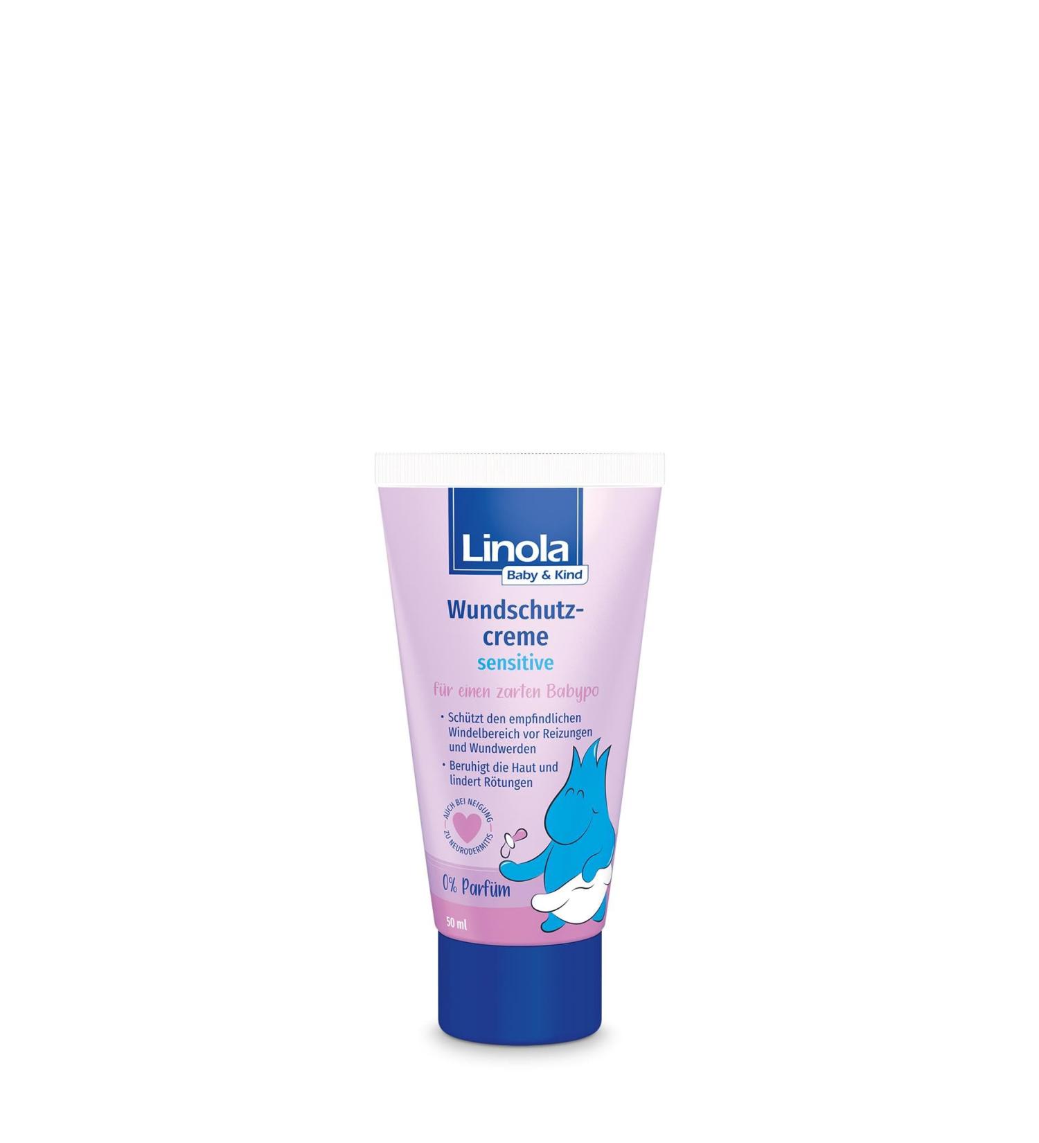 Linola Baby & Child sensitive diaper rash cream - 50 ml - For the diaper area | Protects delicate baby skin from irritation and sore skin