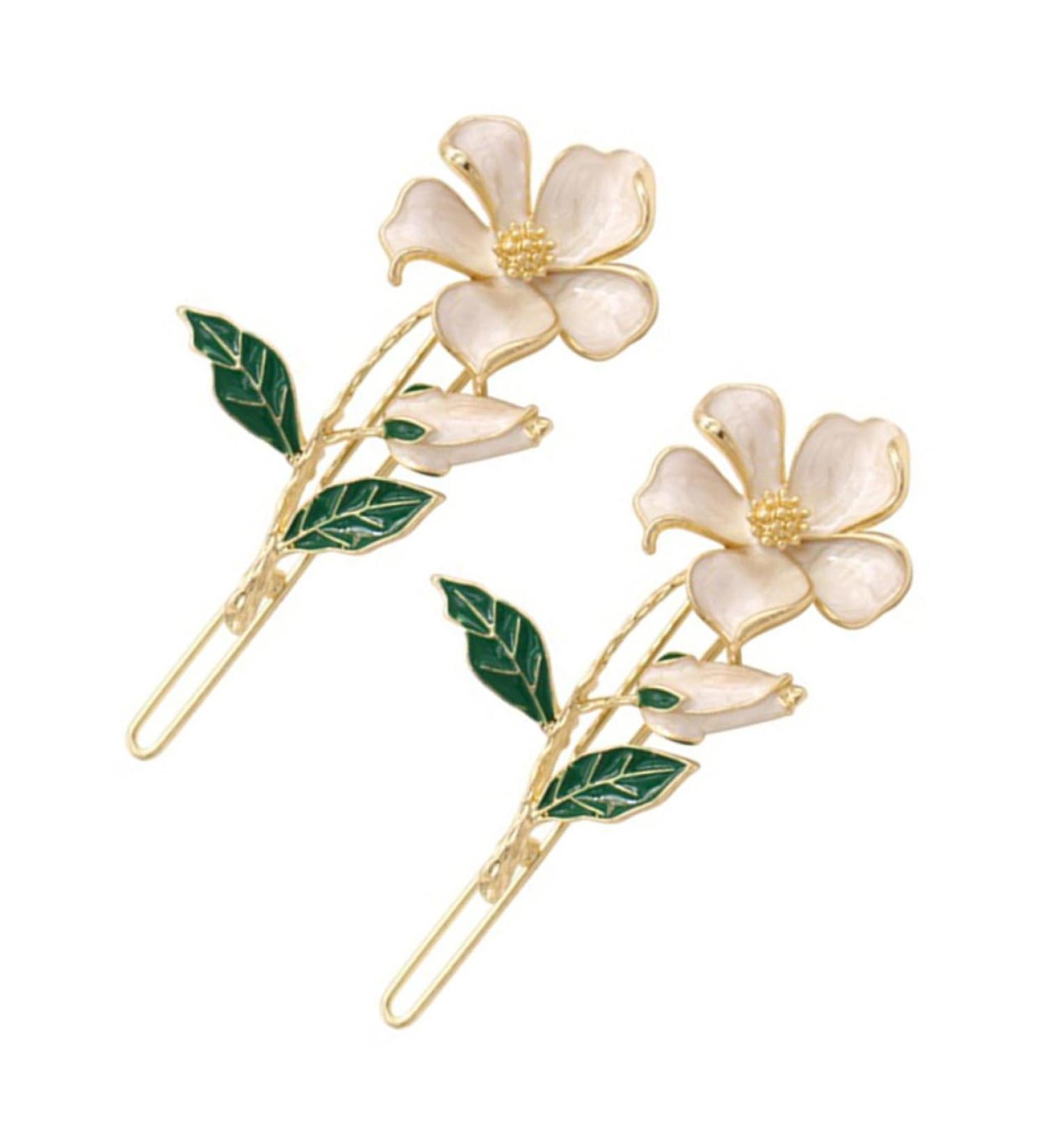 Beaupretty hairpin Vintage Hair Bobby snap barrettes Fashion Hair Accessories kids barrettes for hair infant hair clips Hair Side Clamps the flowers white alloy side clip the - Buy Online on GoSupps.com