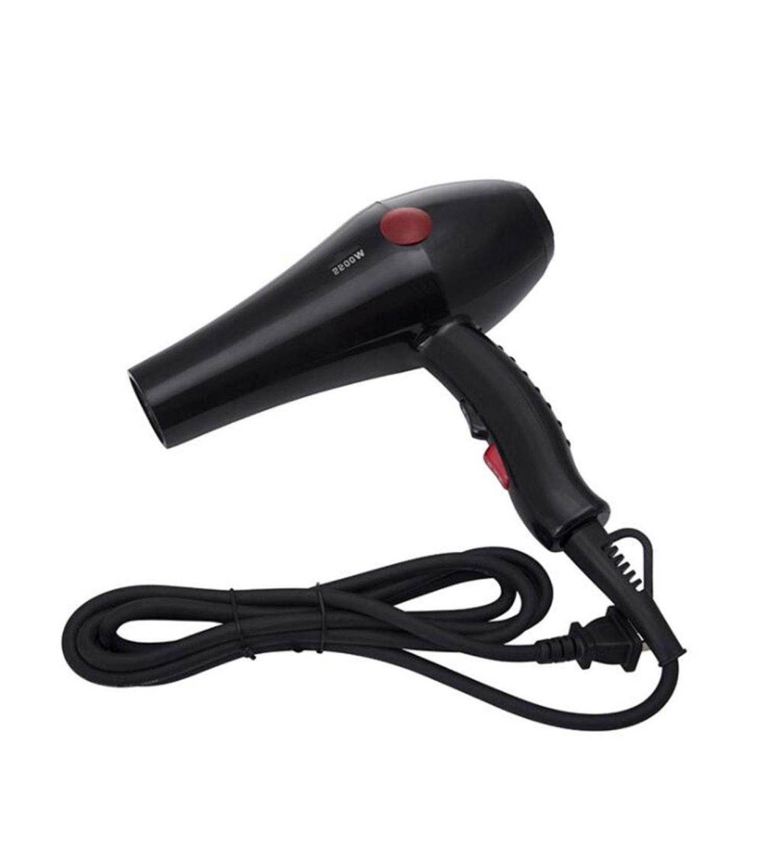 2200W Hair Dryer with Diffuser Powerful Hairdryer Fast Drying Blow Hair-Dryer Powerful AC Motor Fast Drying 2 Speed and 3 Heat Cold Shot Button Long Cable Light Quiet for Women Men Black Small Gift - Buy Online on GoSupps.com