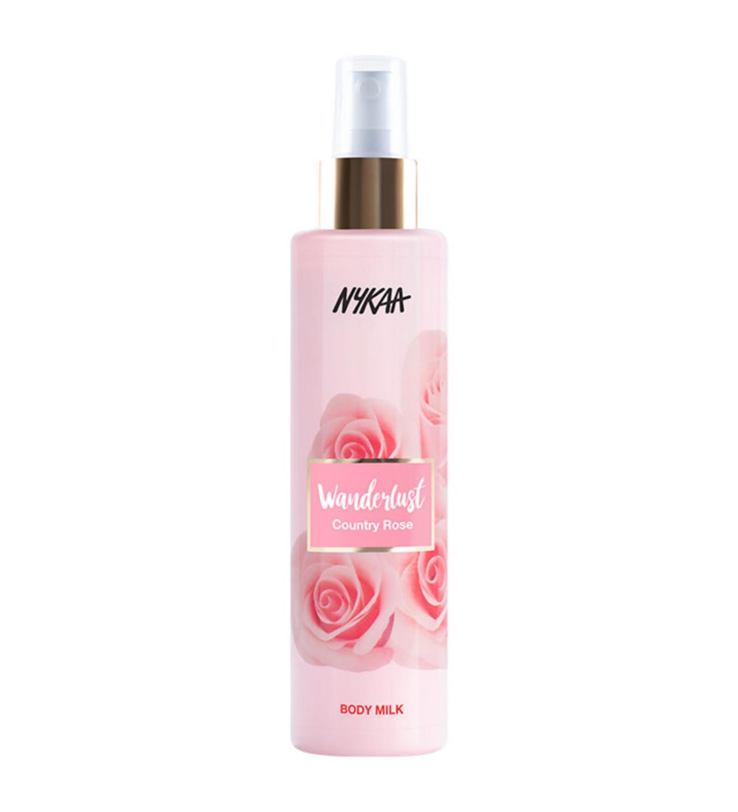 Nykaa Naturals Wanderlust Body Milk - with Green Tea Leaf Extracts - Lightweight and Non-Greasy Formula - Refreshing Scent - Country Rose - 6.08 oz - Buy Online on GoSupps.com