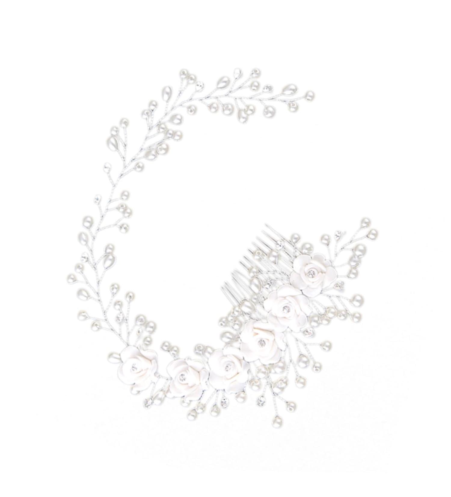 minkissy Accessories hair accessories bridal headpiece flower hair accessories hair accessories for bridal hair accessories bridal comb bridal headdress catwalk bride white issue Kids - Buy Online on GoSupps.com