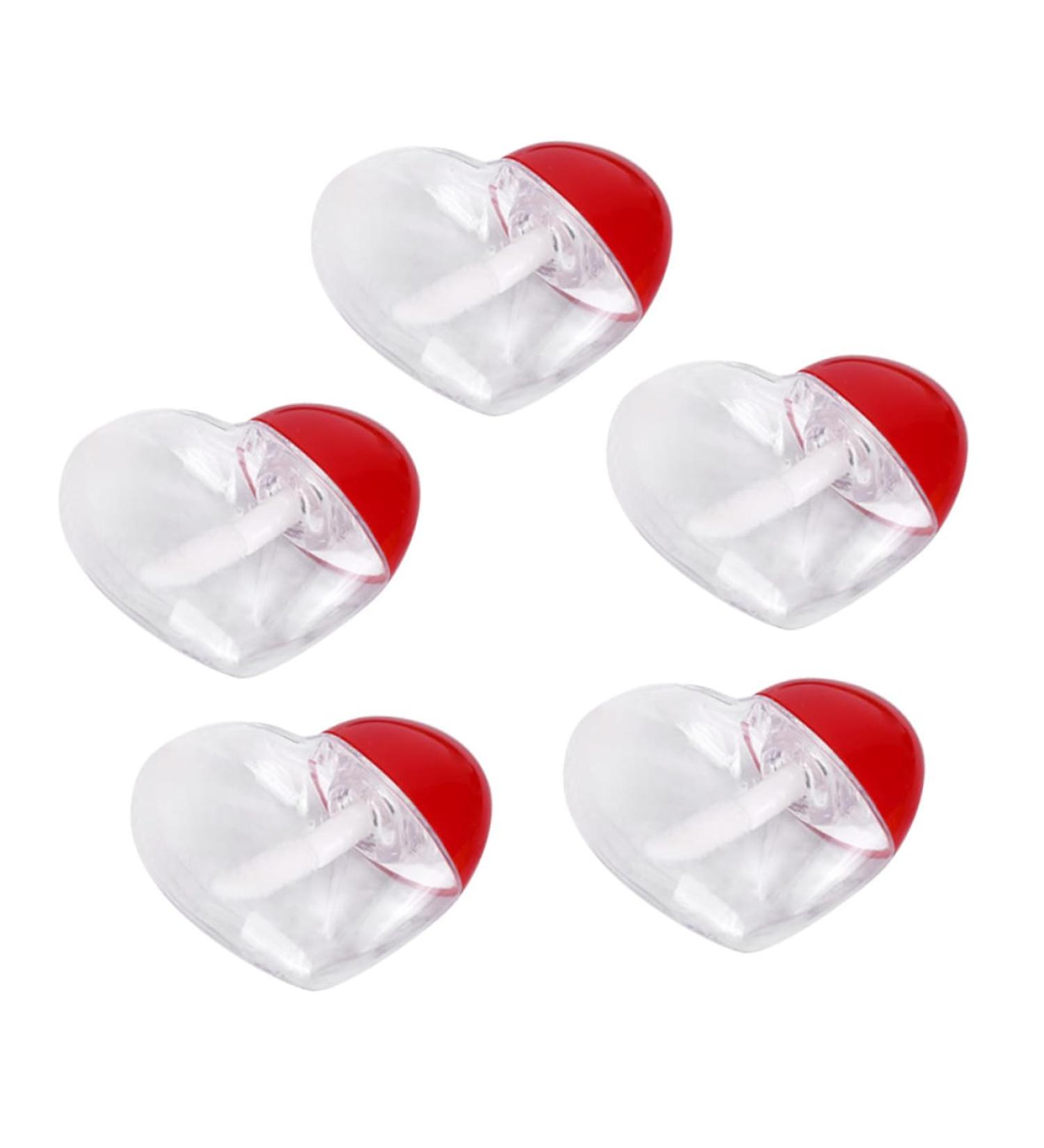 Homoyoyo 5 pi ces Tube de Brillant L vres Coeur Vide R utilisable Tube Portable Plastique pour Soin Huile et Gloss Recharge Facile pour Voyage et Usage Quotidien - Buy Online on GoSupps.com