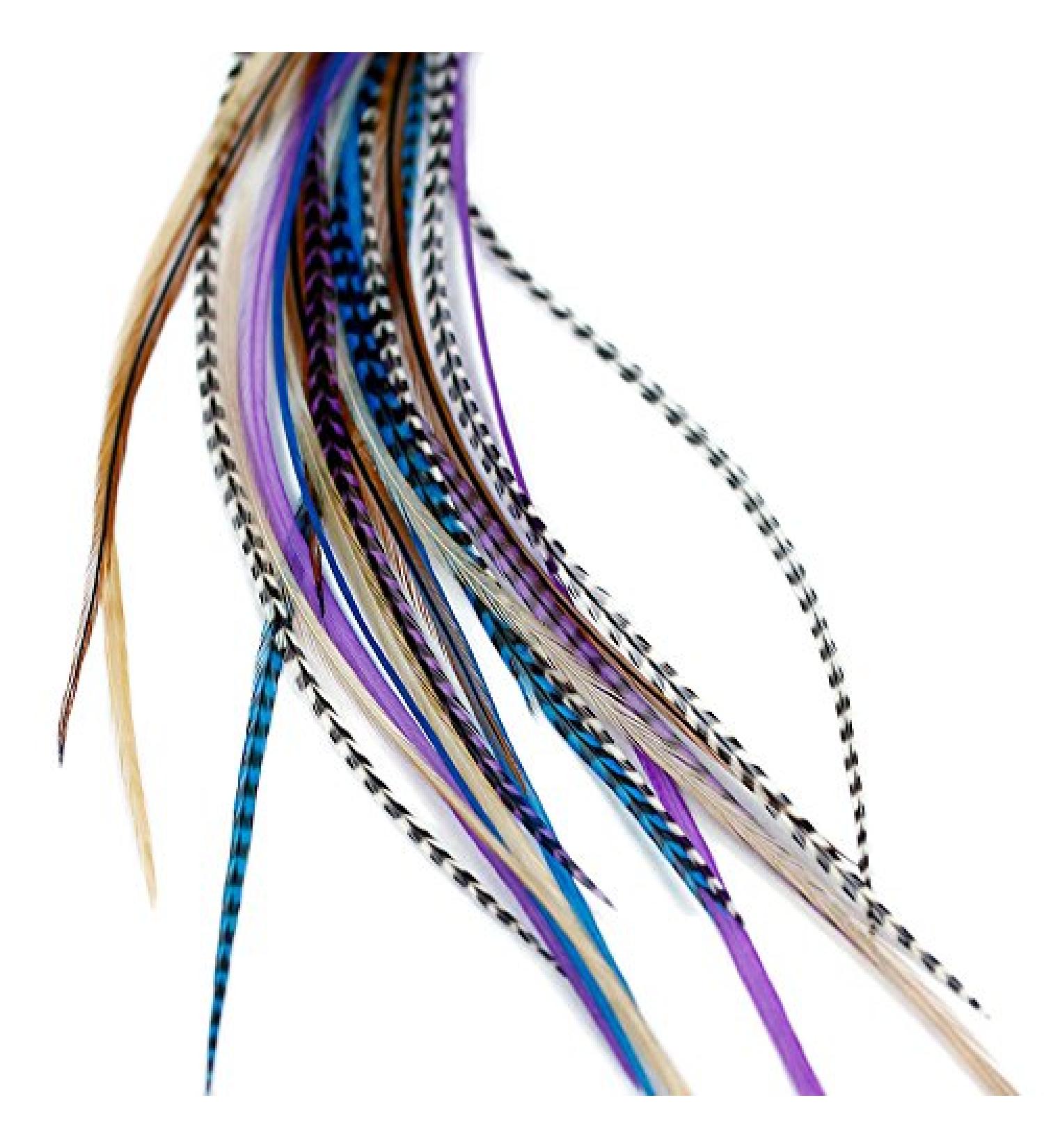 Midnight Naturals Feather Hair Extensions - Set of 5 Real Feathers - Buy Online on GoSupps.com