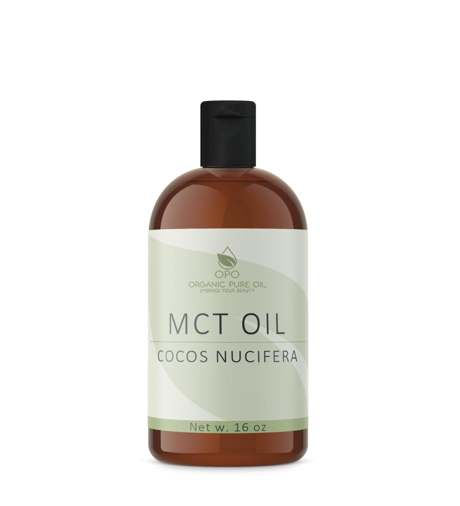 OPO MCT Oil - 100% Pure Fractionated Coconut Oil | Organic Non-GMO C8 & C10 Carrier Oil for Skin Hair & Cuticles - 16 oz - Buy Online on GoSupps.com