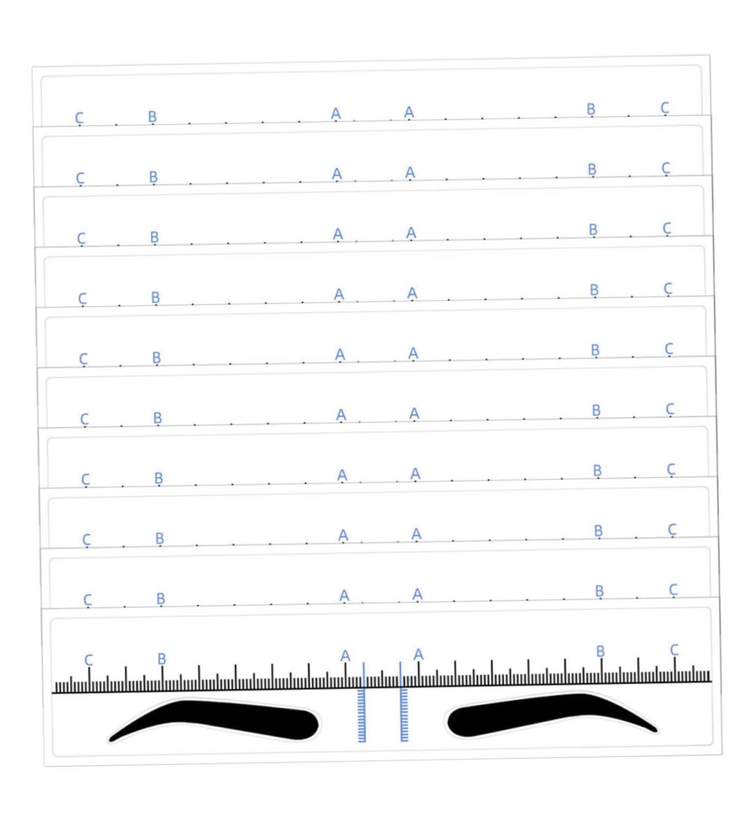  HAKIDZEL 50Pcs Eyebrow Positioning Ruler Eyebrow Shaping Template Eyebrow Ruler Sticker Eyebrow Template Eyebrow Stencil Eyebrow Shaper Kit - Buy Online on GoSupps.com