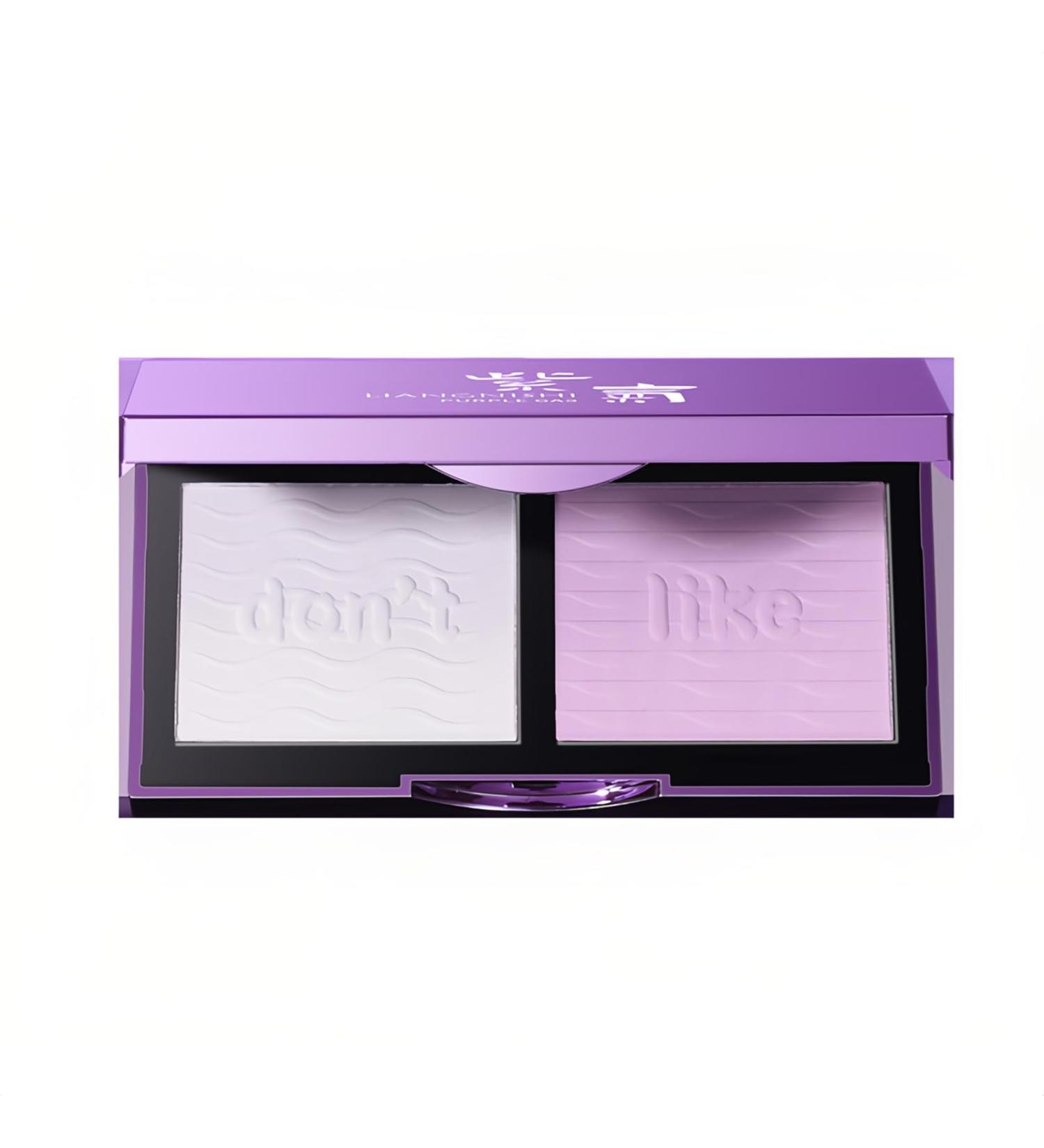 Makeup Touch Up Powder Purple + Bright White Oil Control Skin-Friendly Natural Pressed Powder Long Lasting Pressed Powder Soft Face Powder Light Blending - Buy Online on GoSupps.com