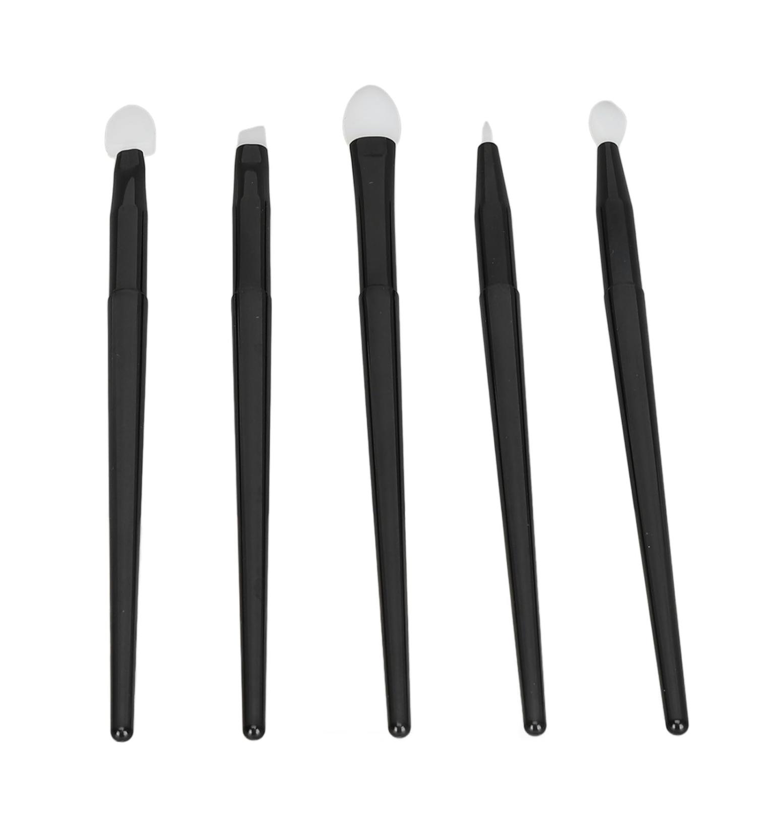 Makeup Brush Set Even Application 5 Piece Multipurpose Silicone Lip Brush Easy Cleaning for Daily Office and Travel Use - Buy Online on GoSupps.com