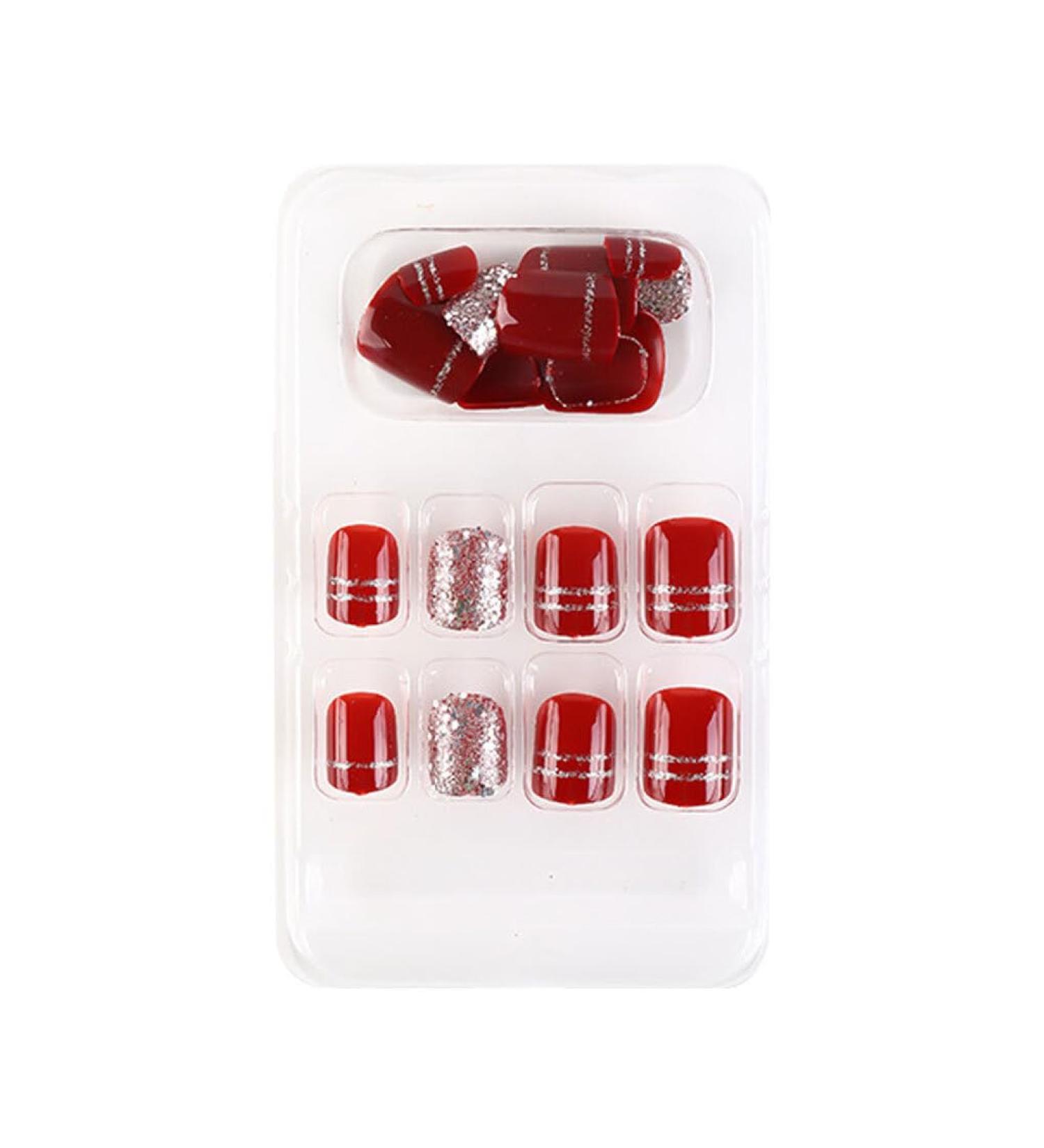dijiusidy False Nail Perfect Matching Simple to Wear Fingernail Full Coverage Press Type Strong Viscosity Adjustable Paster Type 6 F741 Type 6 F741 - Buy Online on GoSupps.com