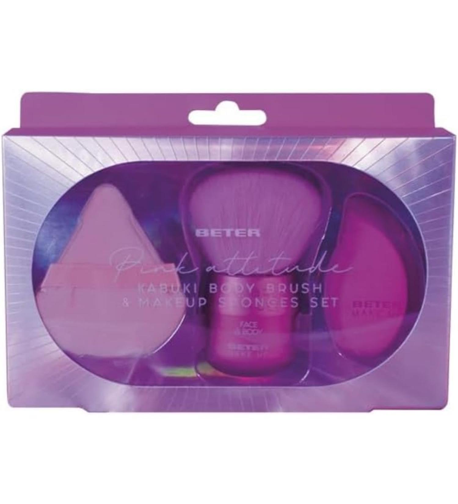 Beter - Makeup Brush Set with puff and sponge kabuki brush for face and body + beauty blender and puff Makeup Set For powders and makeup Make-up Brush Set Ideal for gifting