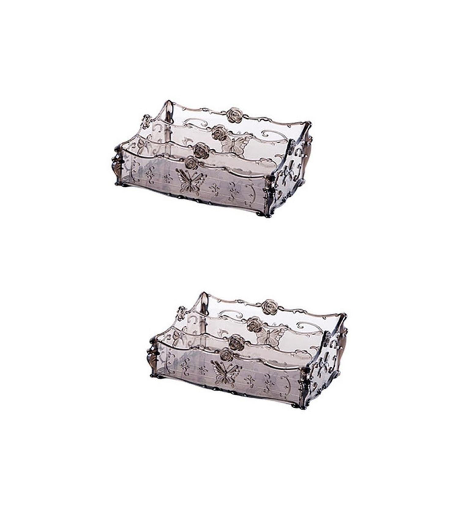 Ipetboom 2pcs Box Cosmetic Storage Boxes Desktop Storage Case Cosmetics Holder Makeup Box Display Box Jewelry - Buy Online on GoSupps.com