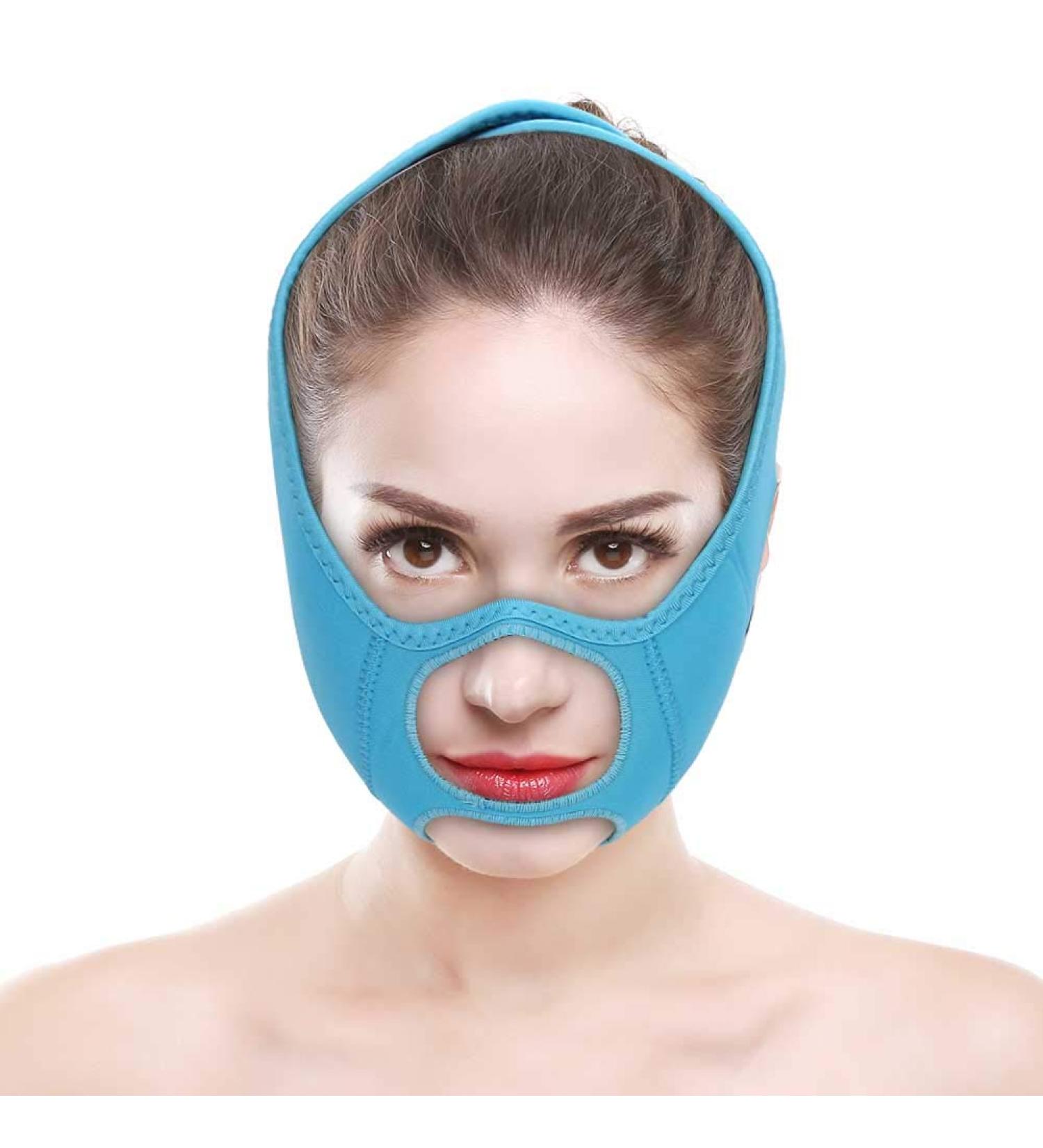 V Line Face Lifting Belt - Pain-Free Facial Mask for Firming and Slimming - Blue - Buy Online on GoSupps.com
