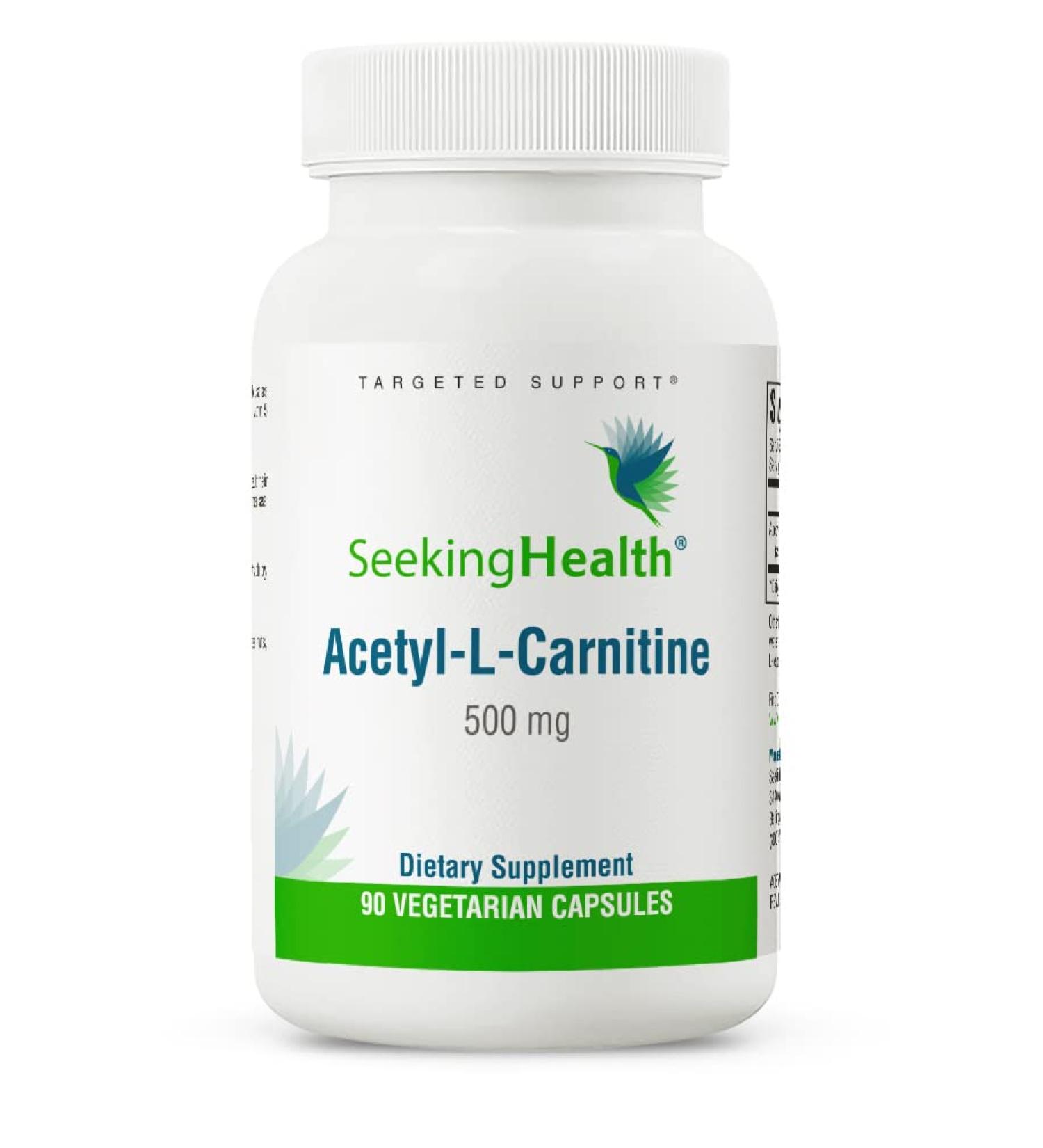Seeking Health Acetyl-L-Carnitine 500mg - Energy, Fat Metabolism, Brain & Mood Support - 90 Vegan Capsules - Buy Online on GoSupps.com
