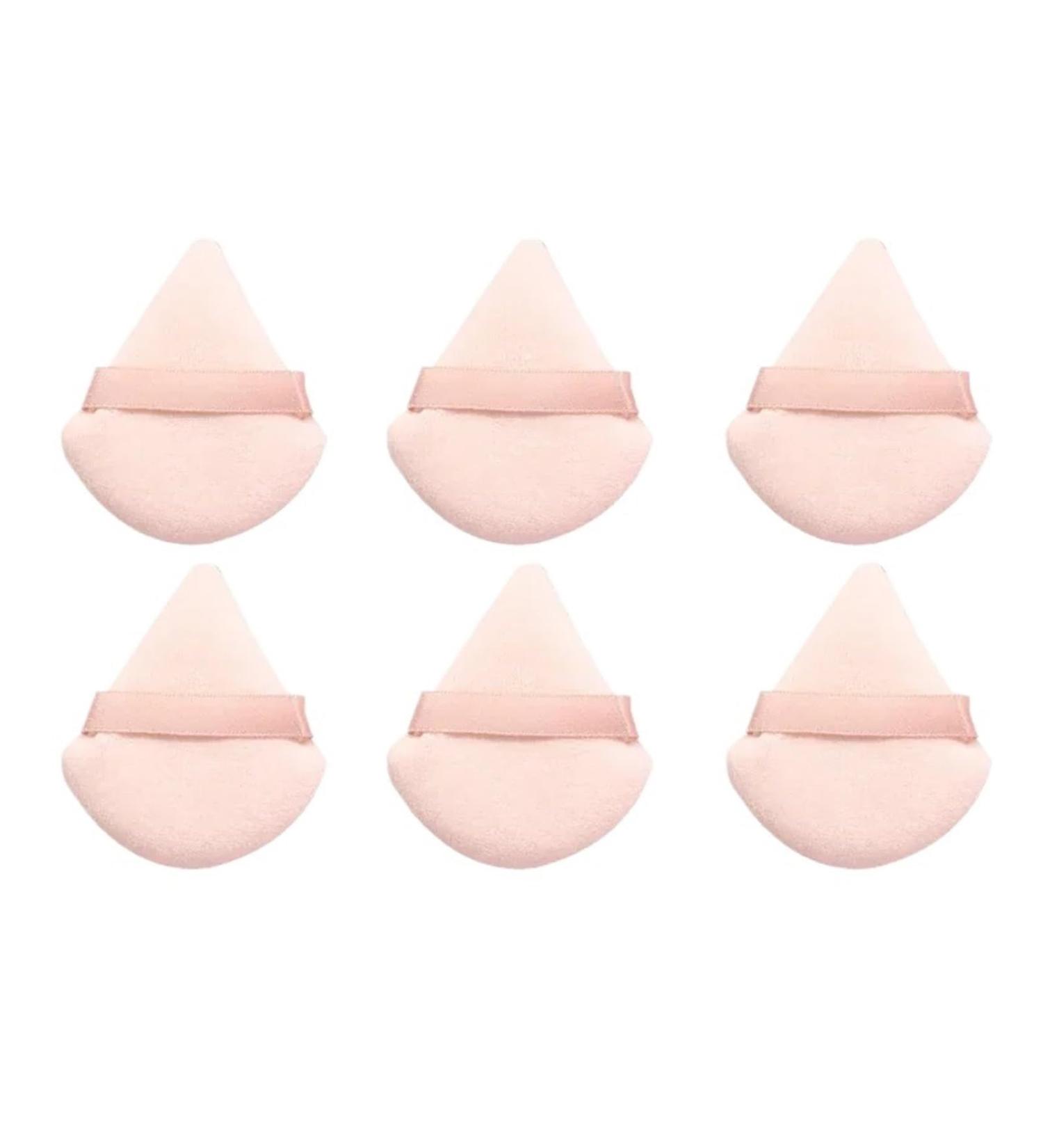1-12Pcs Triangle Velvet Powder Puff Flours Mini Face Makeup Sponge Cosmetics Soft Cotton Face Powder Puff Lightweight Washable (Color : 6Pcs-Skin) - Buy Online on GoSupps.com