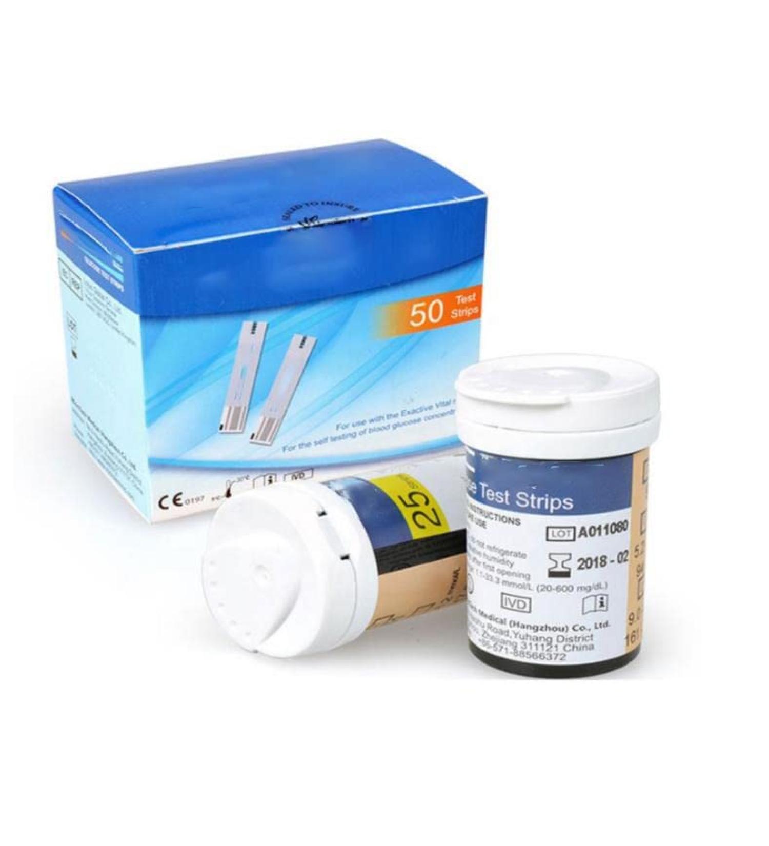 WFXXZL Blood Glucose Monitor Blood Sugar Test Diabetes Test Kit with 50 Test Strips and 50 Lancets (Color : 50 Test Strips)