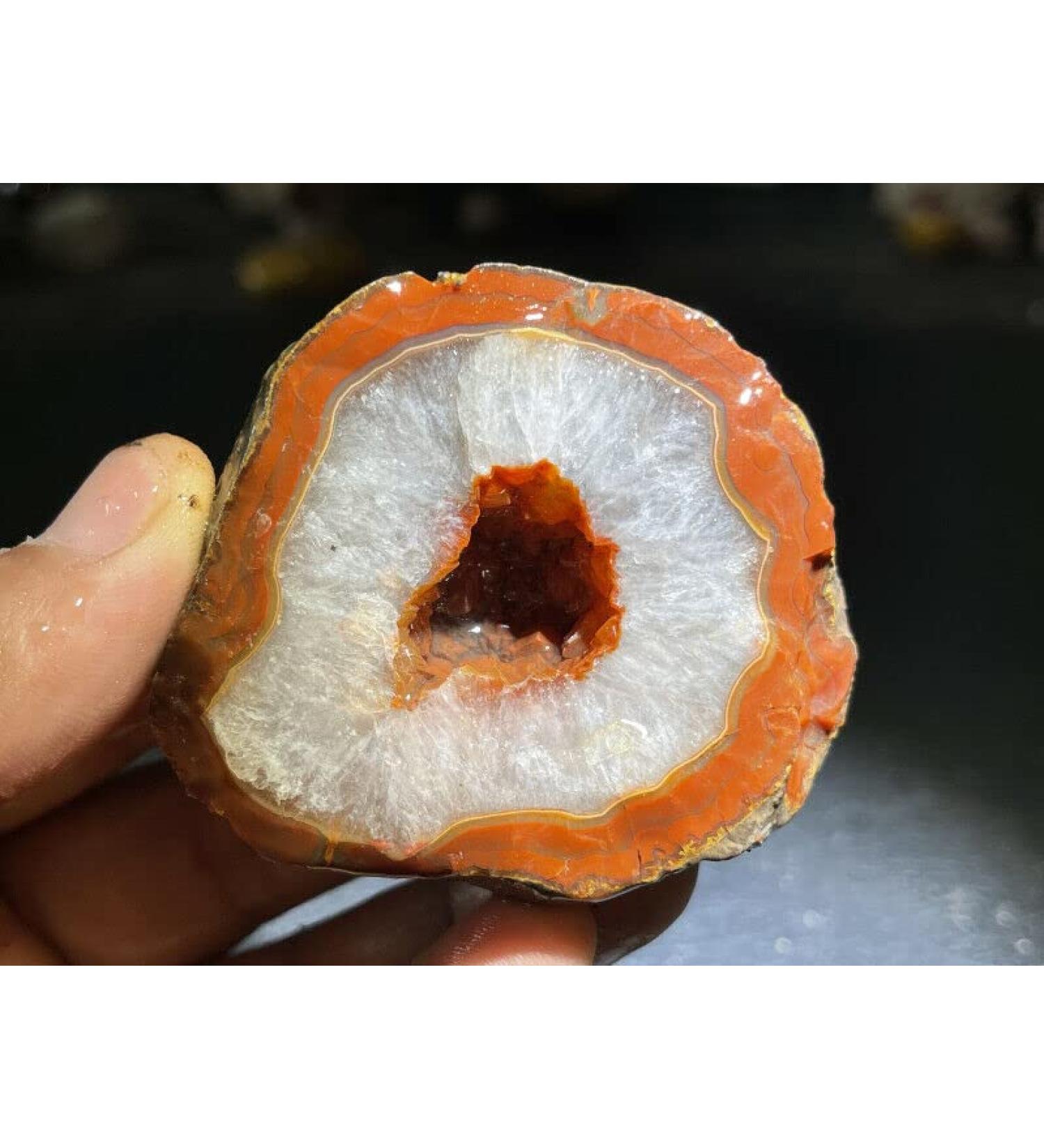 Natural Crystal Rough Red Battle Blood Agate Rough China Agate Crystal Achat Geode Specimen 155g RD11 - Buy Online on GoSupps.com