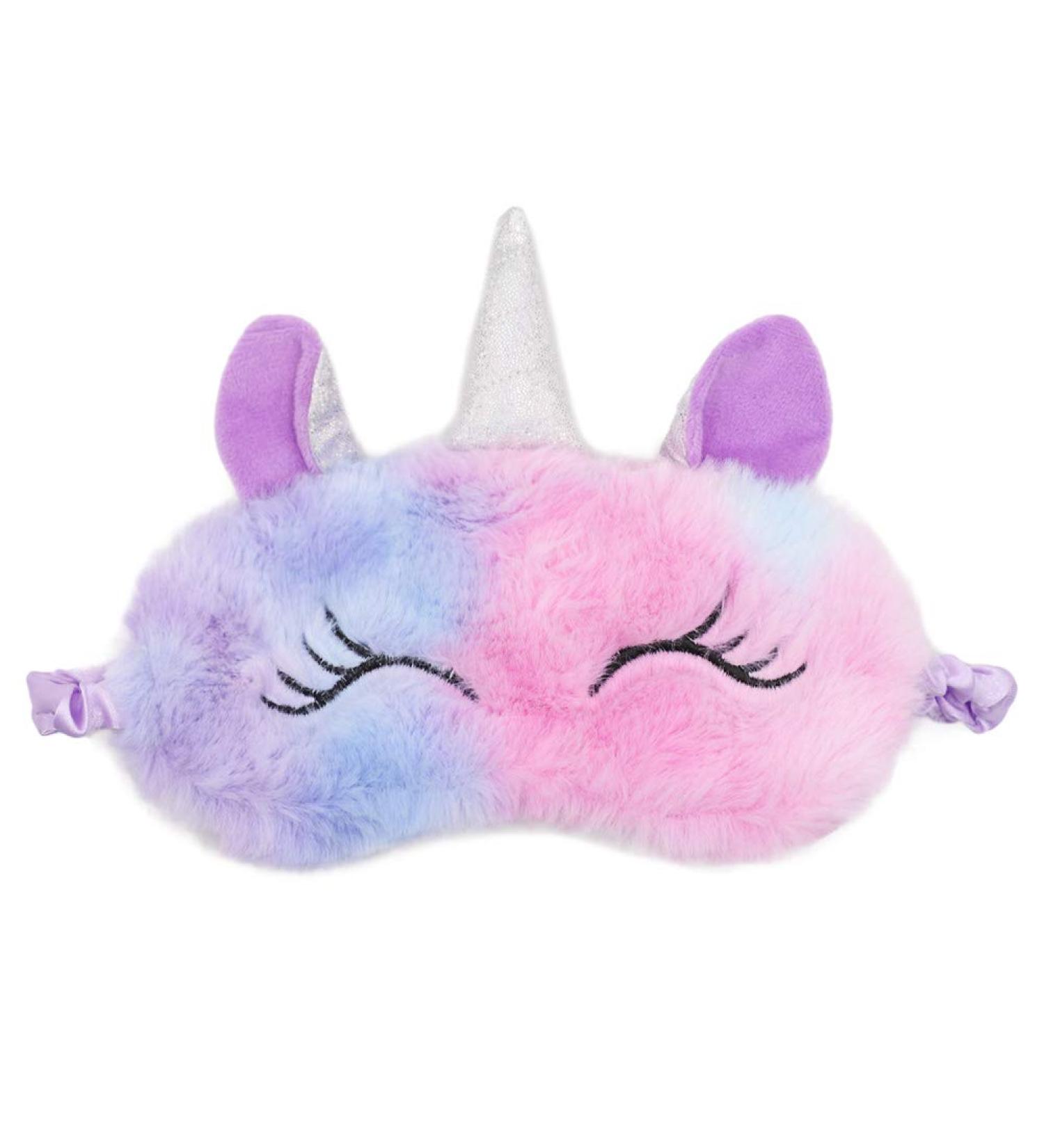 ZTL Unicorn Sleep Mask - Cute Plush Eye Mask for Kids & Women - Soft Purple Blindfold for Sleeping - Buy Online on GoSupps.com