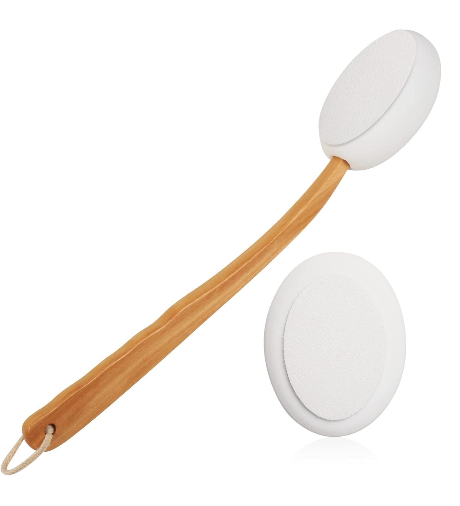 17 Lotion Applicator for Back - Easy Reach & Washable | Self Tanner Applicator with 1 Handle & 2 Pads - Buy Online on GoSupps.com