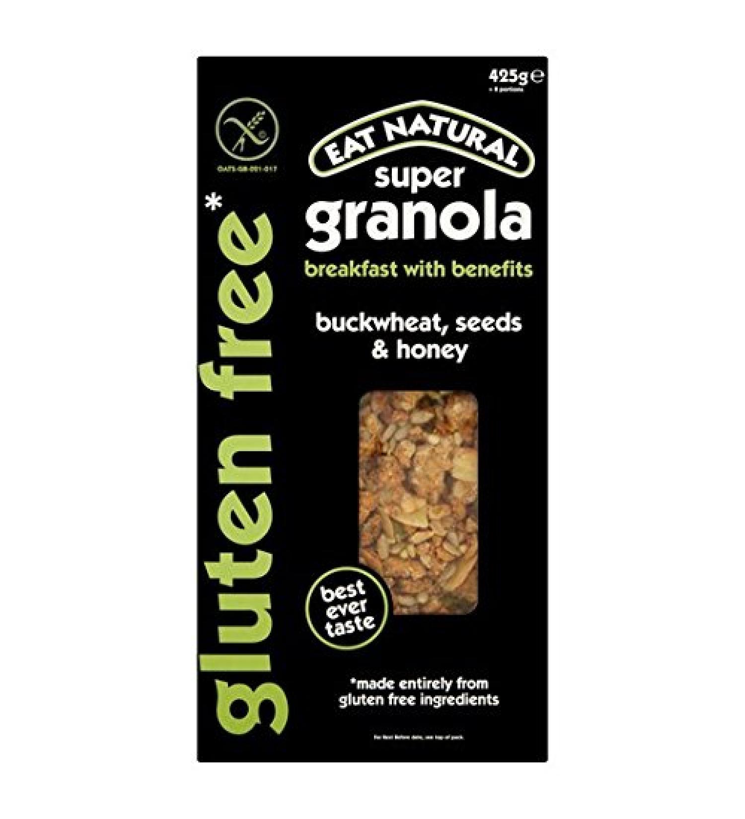 Eat Natural Gluten Free Buckwheat & Honey Super Granola 425g