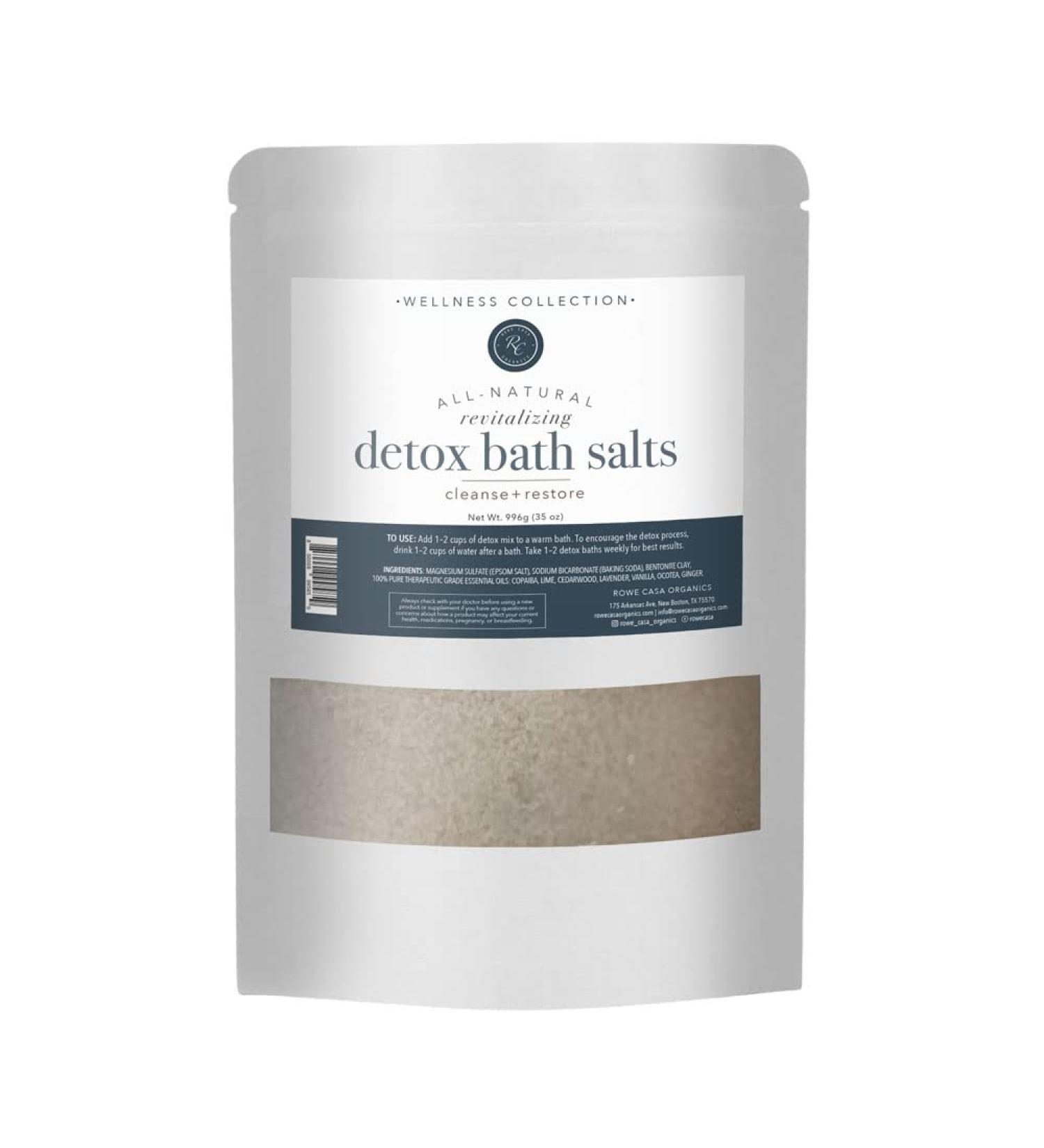Rowe Casa Organics Detox Bath Salts - Natural Body Cleanse Soak 35 OZ - Buy Online on GoSupps.com